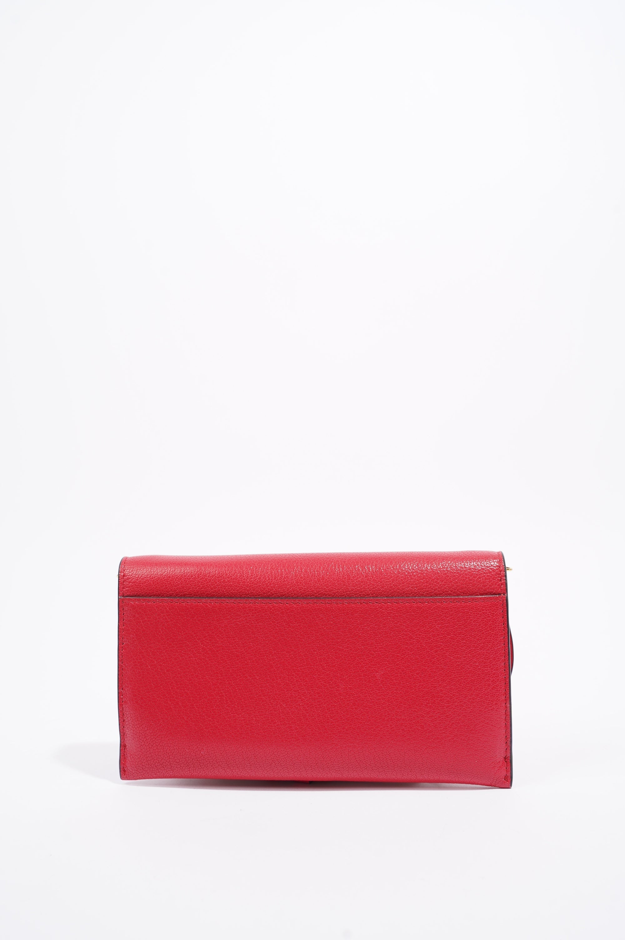Christian Dior Womens Saddle On Chain Raspberry