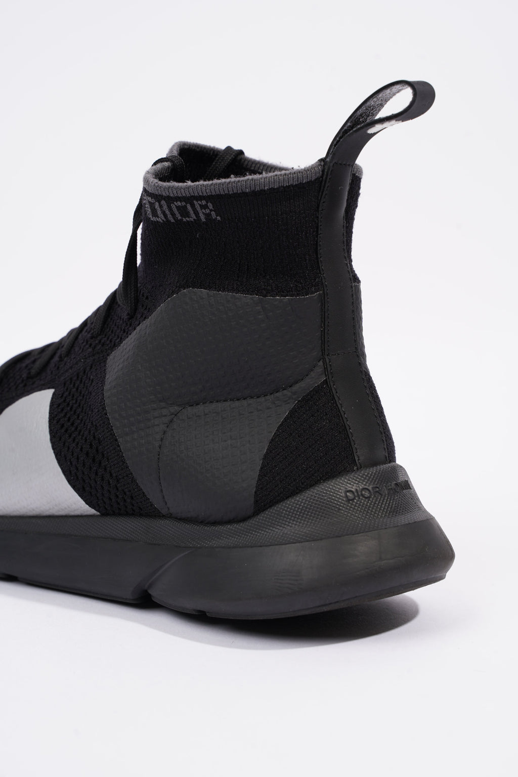 Christian Dior Mens B21 High Top Socks Black / Grey EU 41 / UK 7
