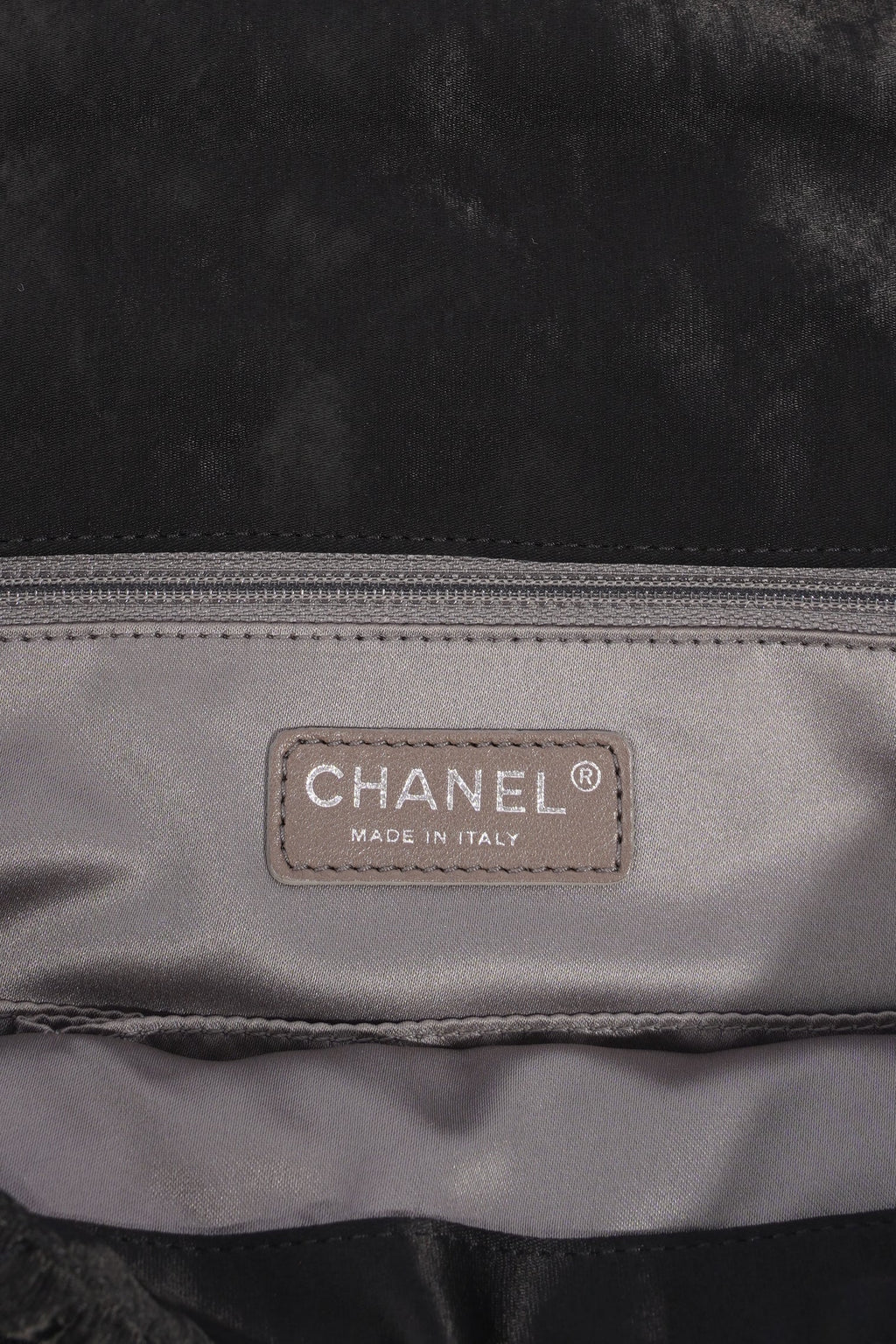 Chanel Satin Single Flap Bag Black Small XXL