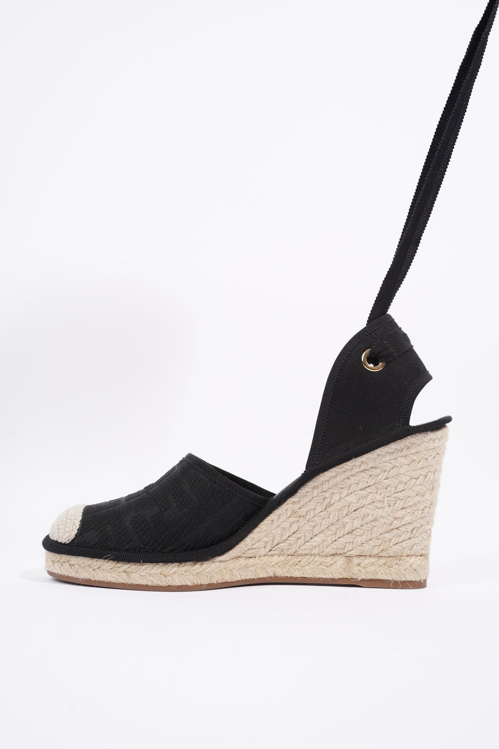 Fendi Womens Espadrilles Black EU 40 / UK 7
