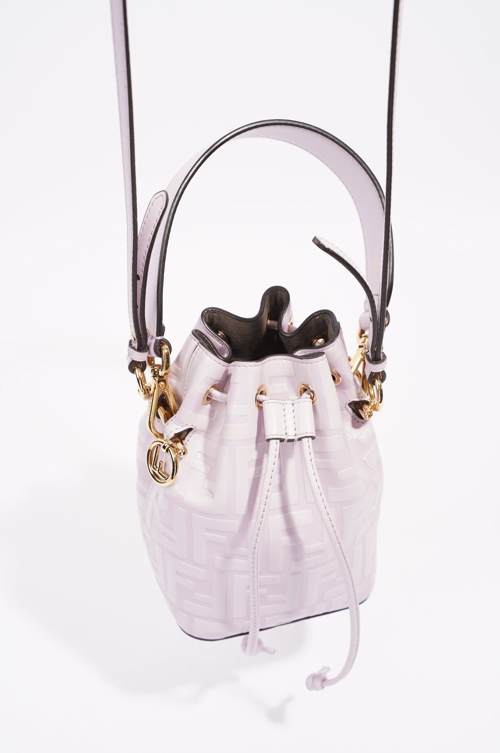 Fendi Womens Mon Tresor Bag Lilac Leather Mini