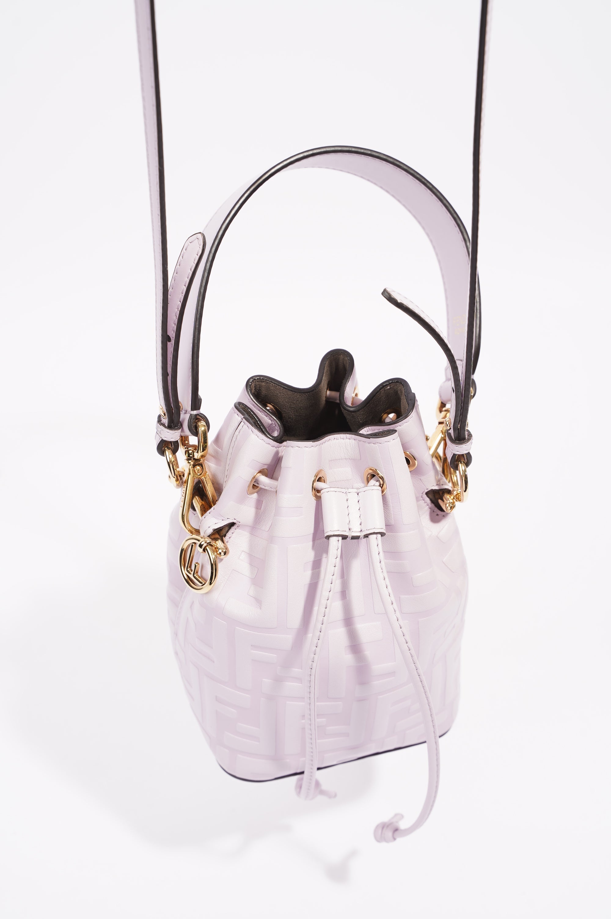 Fendi Womens Mon Tresor Bag Lilac Leather Mini