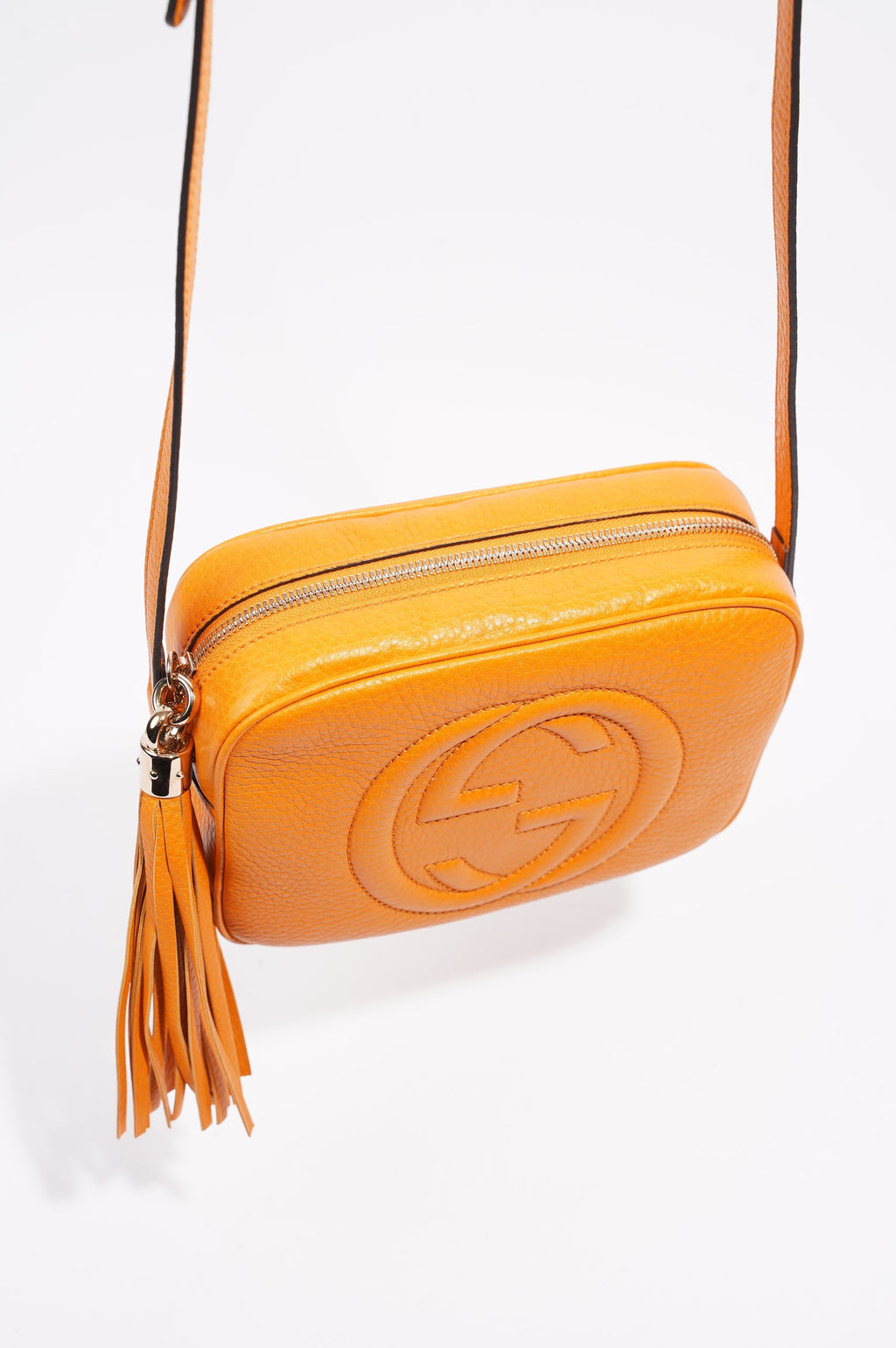 Gucci Womens Soho Disco Bag Orange Small