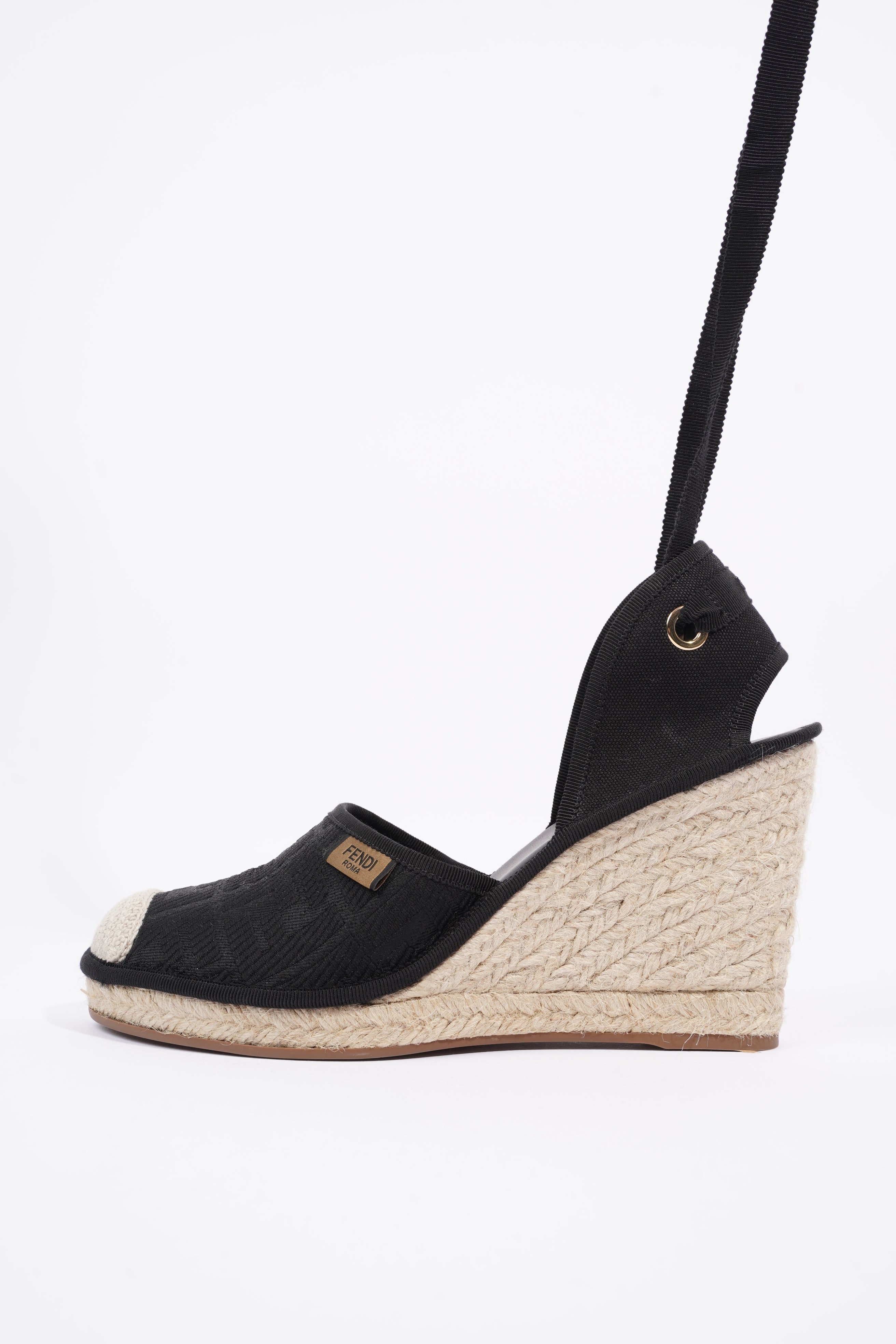 Fendi Womens Espadrilles Black EU 40 / UK 7
