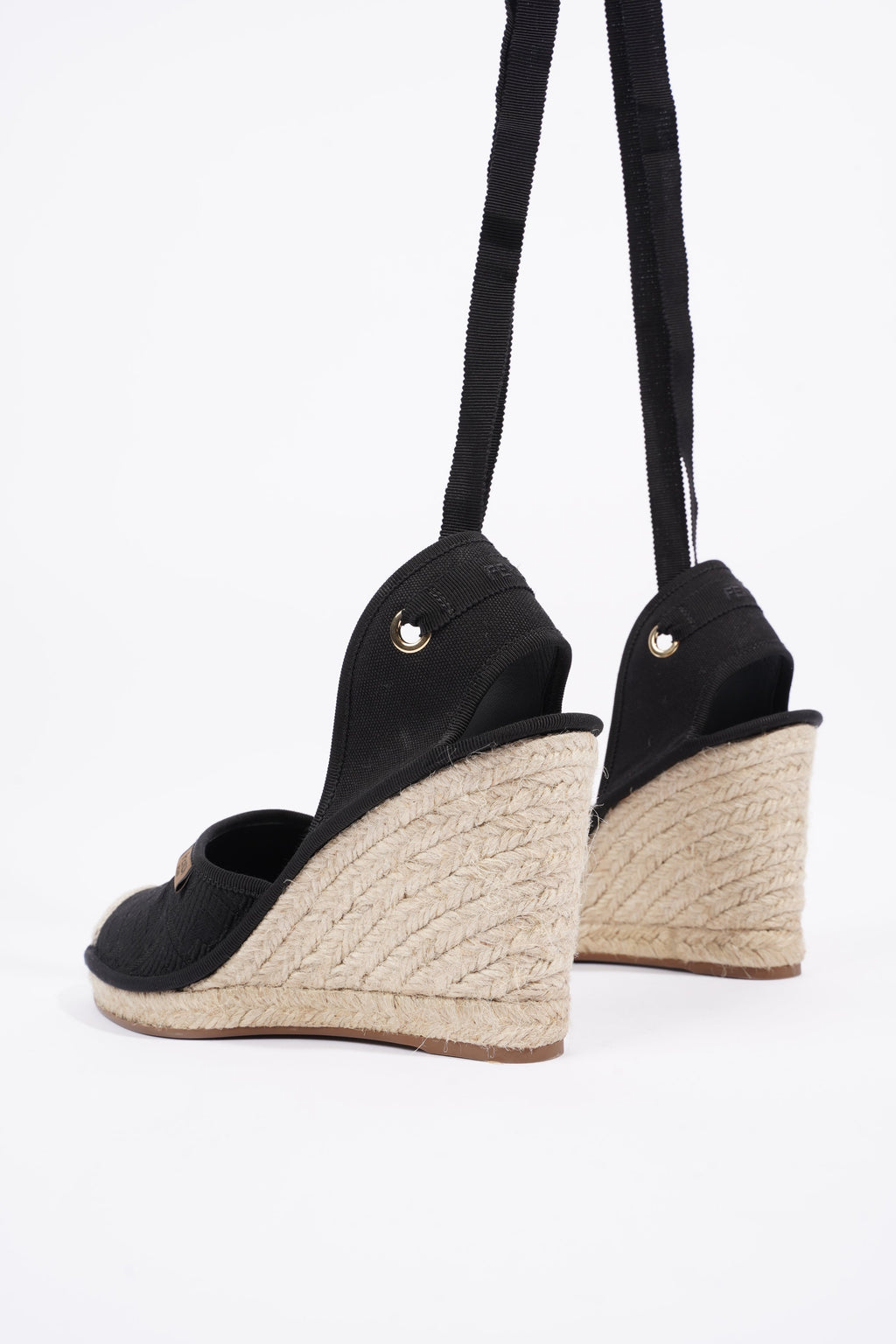 Fendi Womens Espadrilles Black EU 40 / UK 7