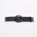 Gucci Mens Interlocking Belt Black / Silver 100cm -40"