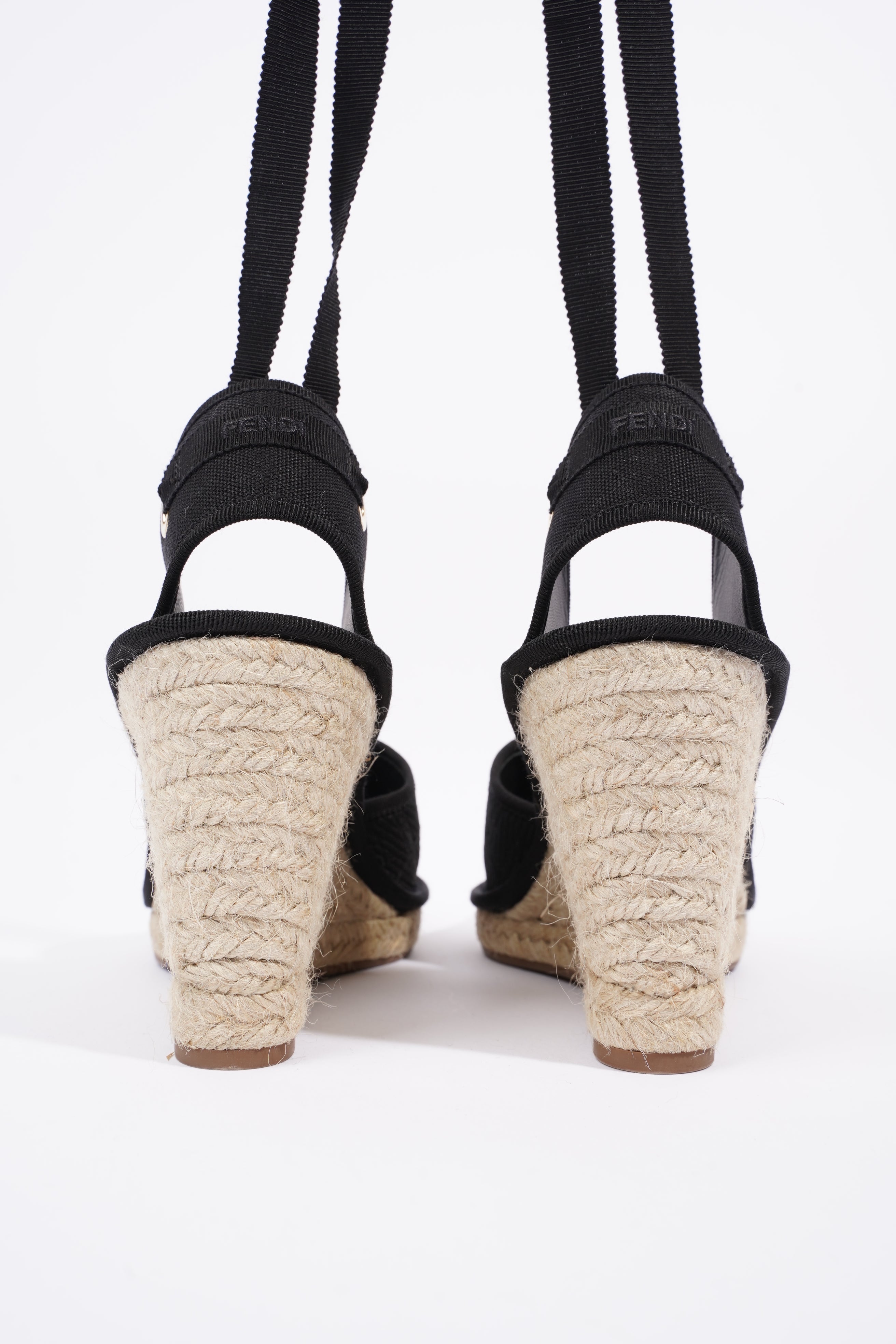 Fendi Womens Espadrilles Black EU 40 / UK 7
