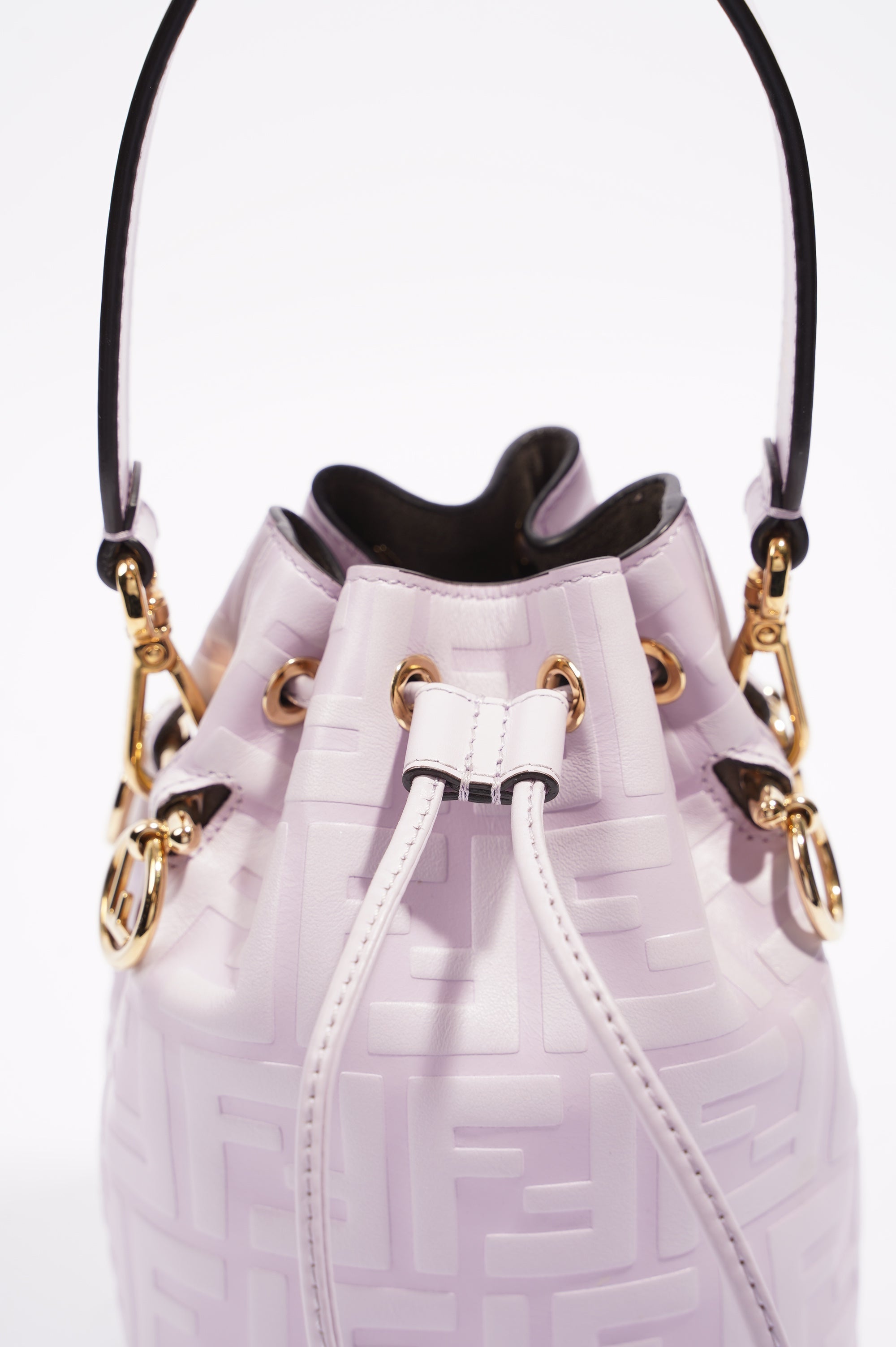 Fendi Womens Mon Tresor Bag Lilac Leather Mini