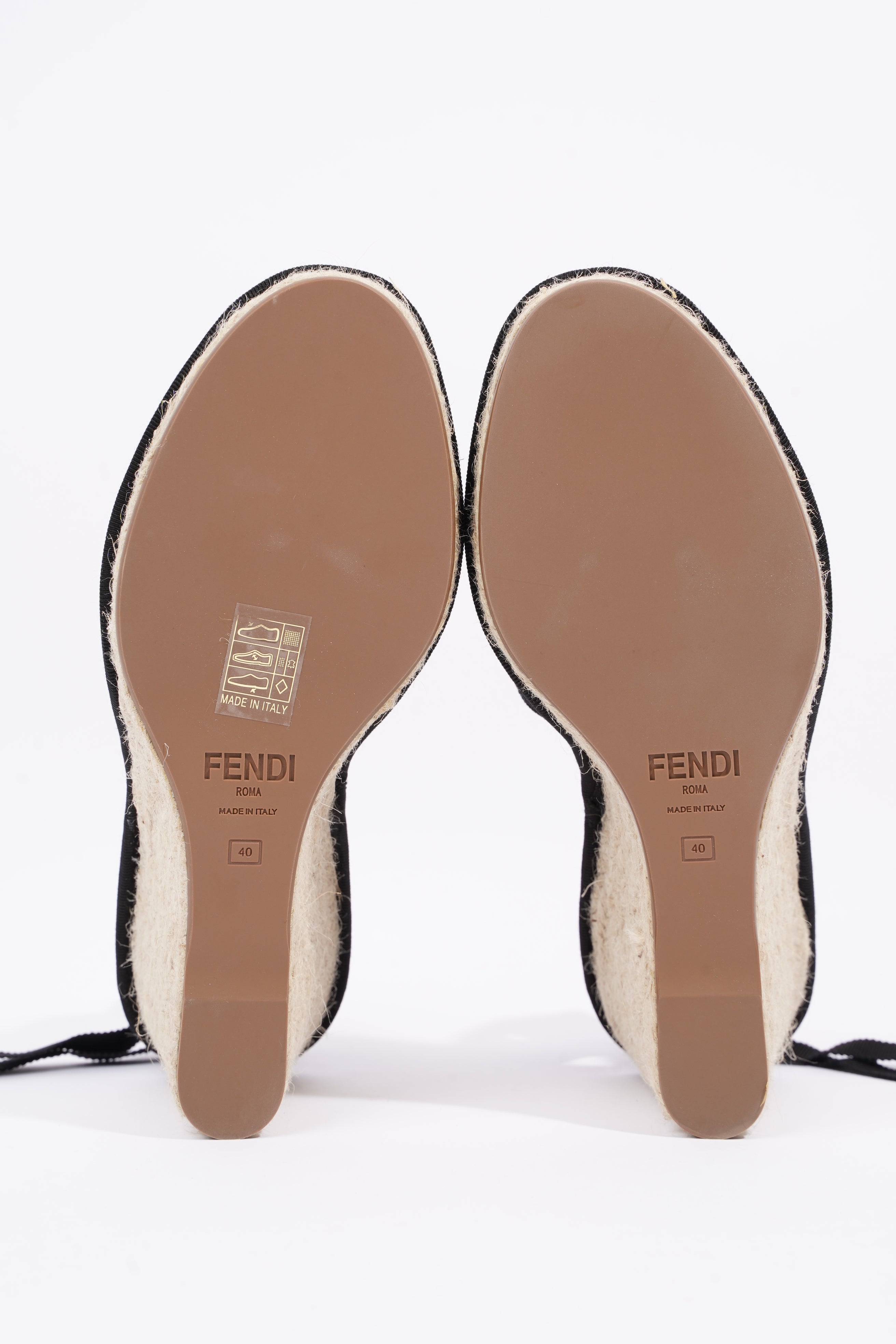 Fendi Womens Espadrilles Black EU 40 / UK 7