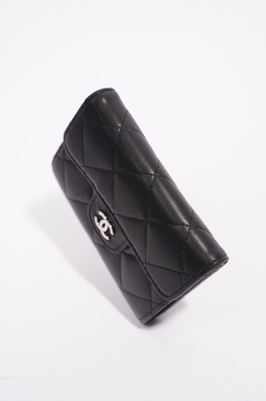 Chanel Womens Lamb Skin Wallet Black
