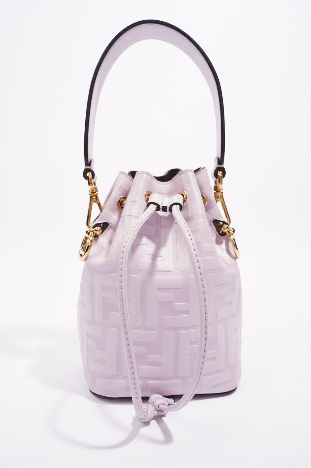 Fendi Womens Mon Tresor Bag Lilac Leather Mini