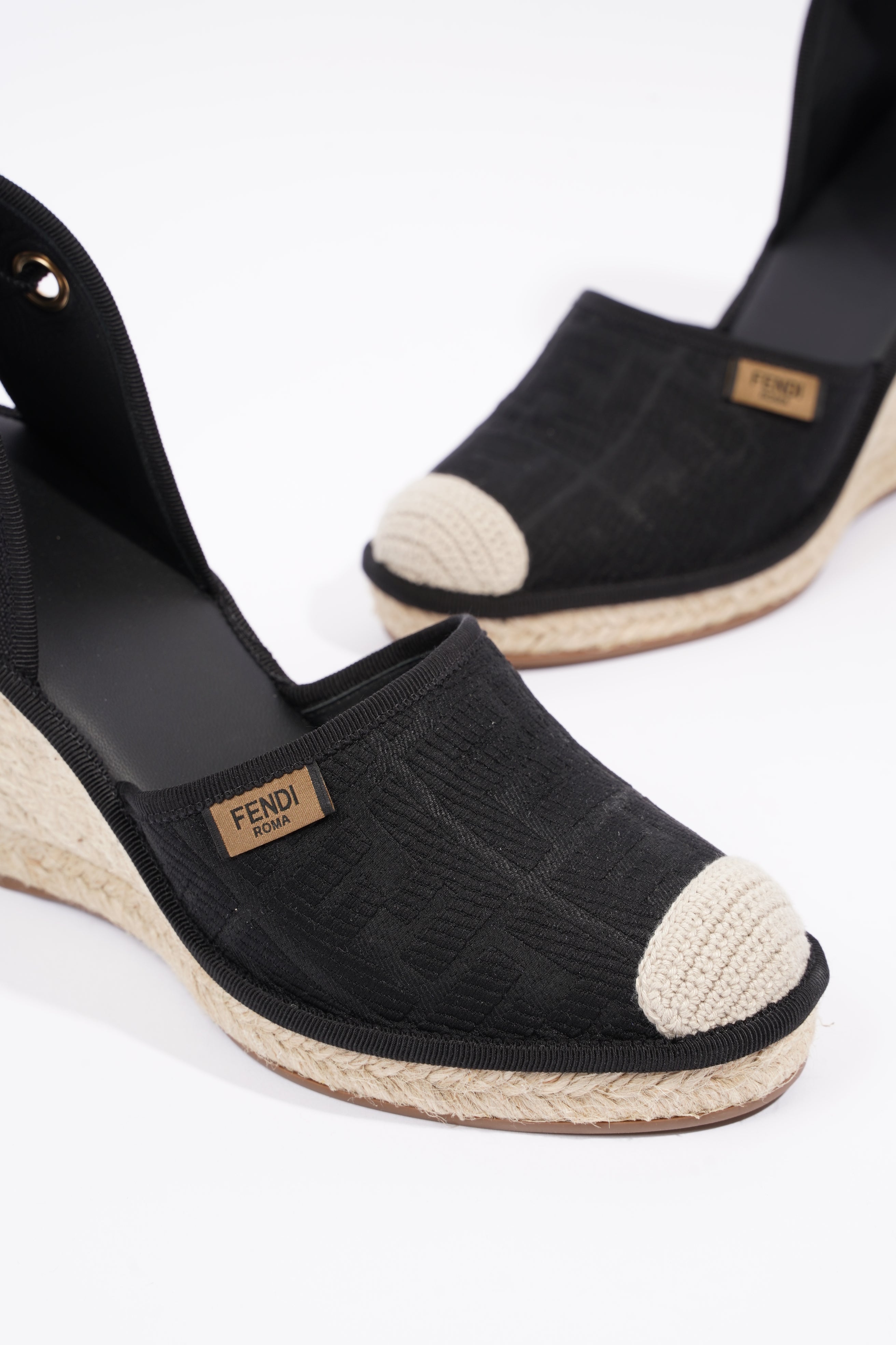 Fendi Womens Espadrilles Black EU 40 / UK 7