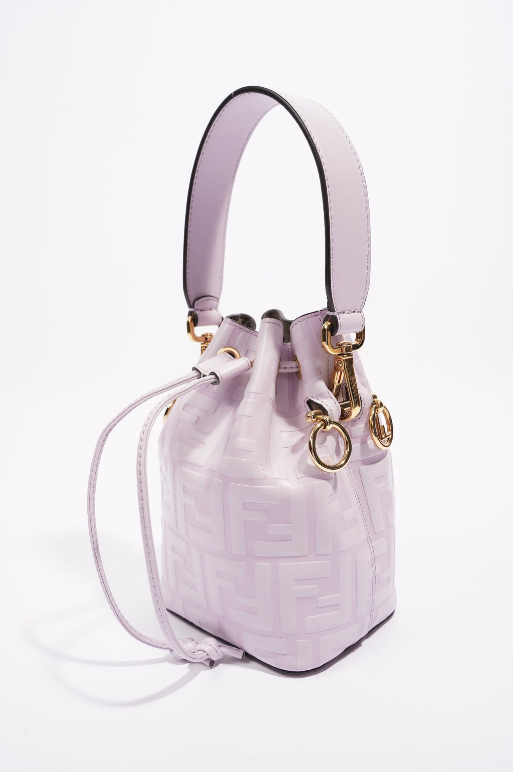 Fendi Womens Mon Tresor Bag Lilac Leather Mini