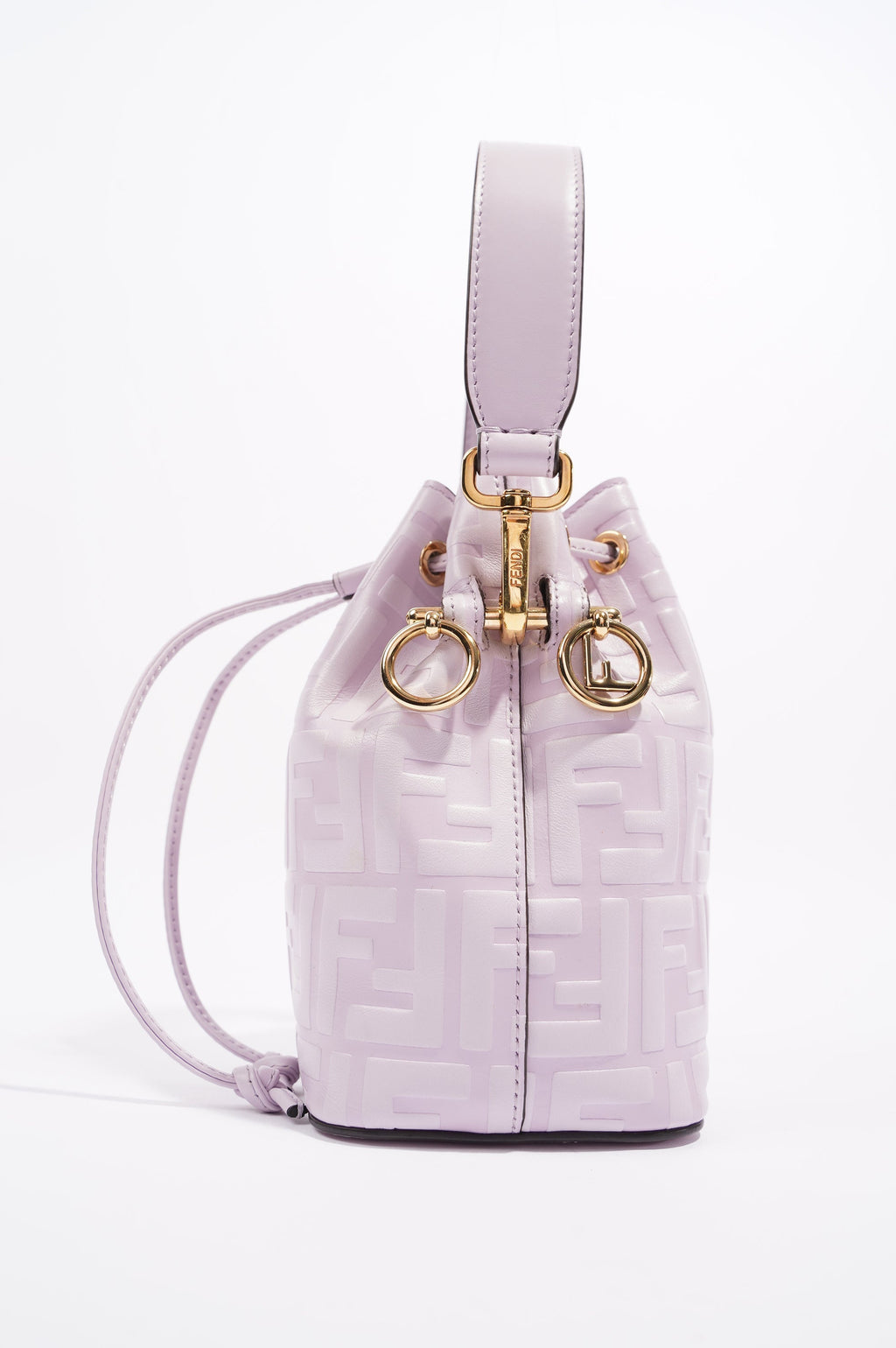 Fendi Womens Mon Tresor Bag Lilac Leather Mini