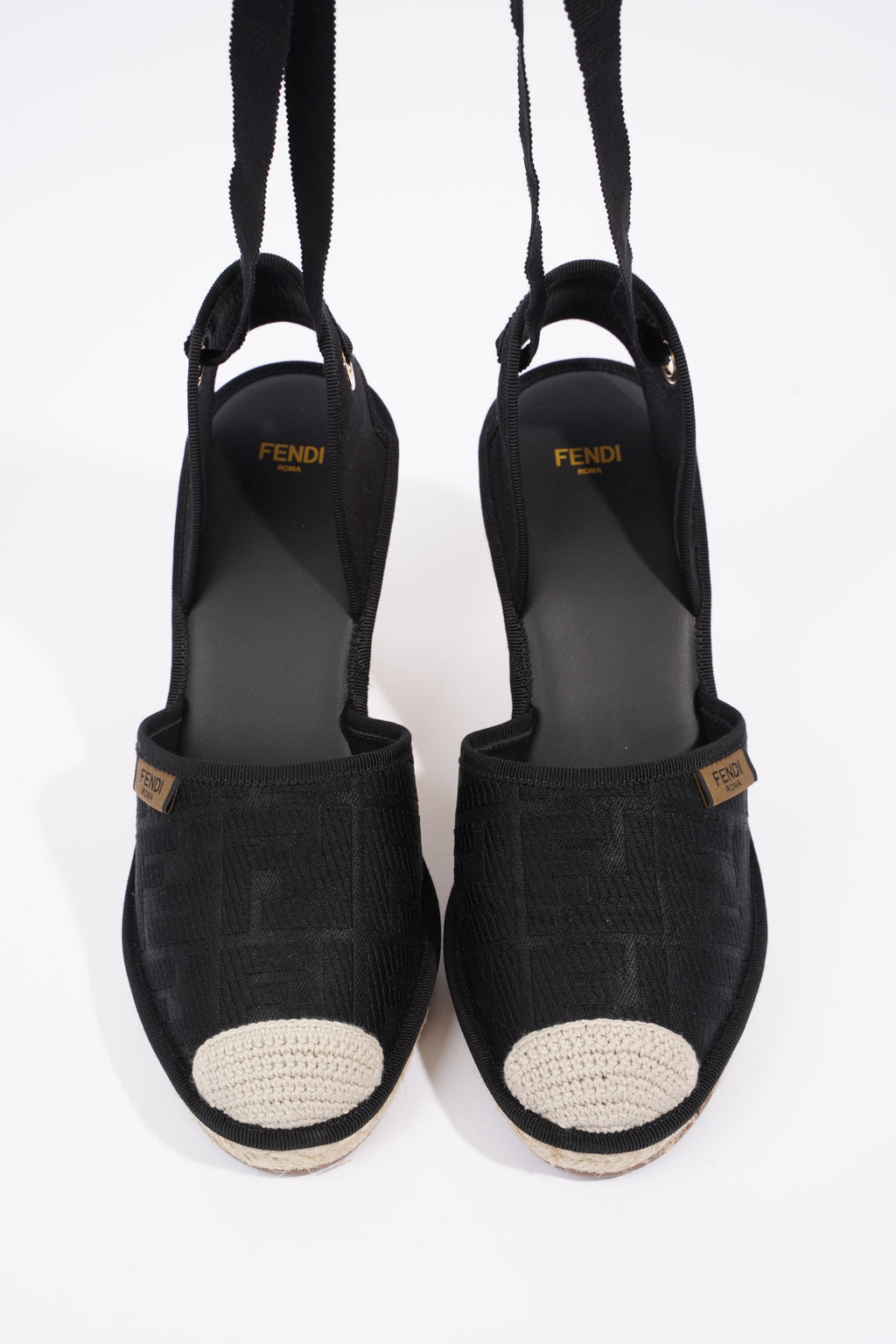 Fendi Womens Espadrilles Black EU 40 / UK 7