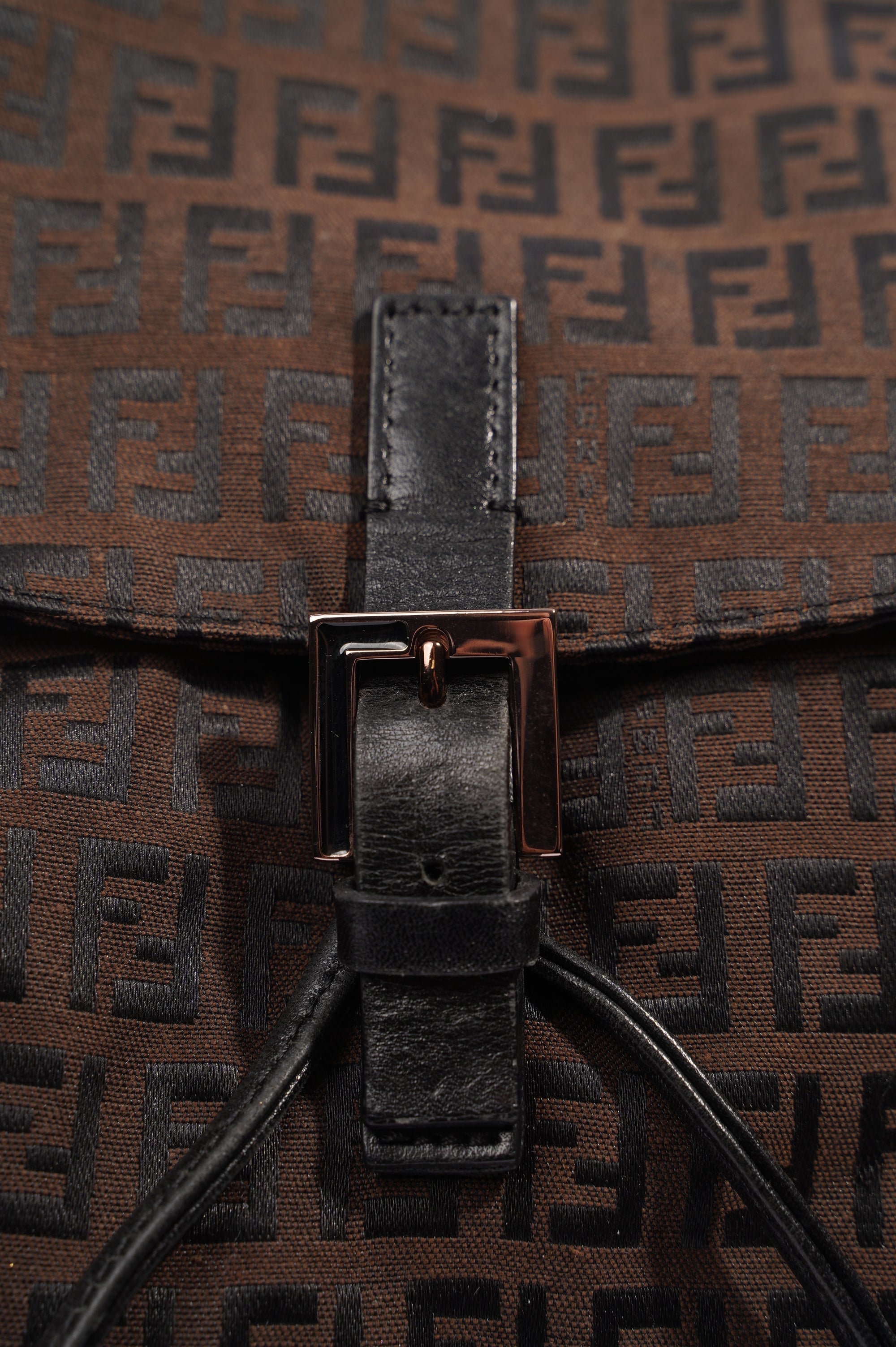 Fendi Womens Zucca Backpack Brown