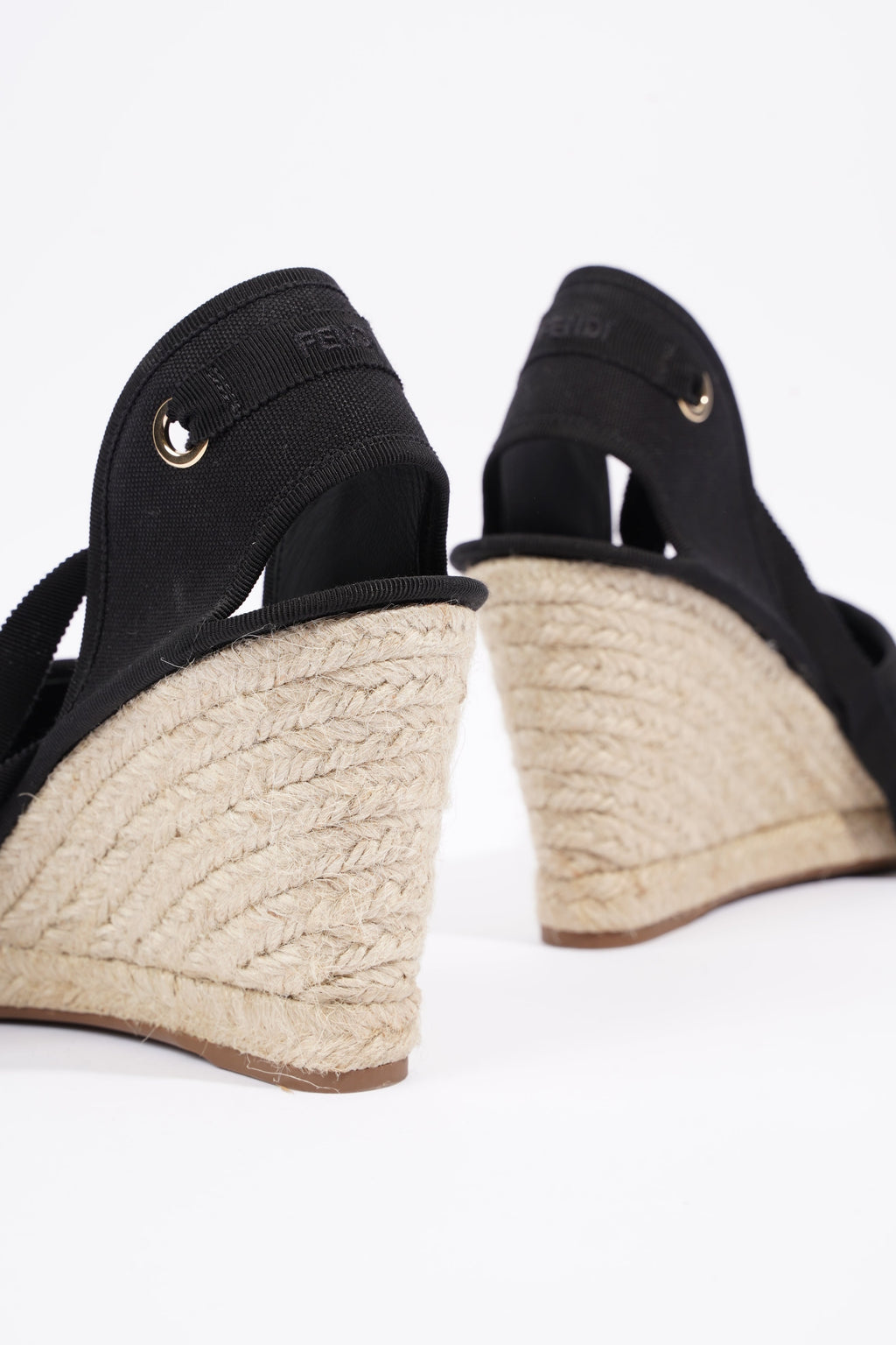 Fendi Womens Espadrilles Black EU 40 / UK 7