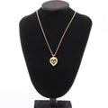 Christian Dior Womens Heart Pendant Necklace Gold