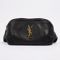 Saint Laurent Womens Cassandre Classic Belt Bag Black / Gold