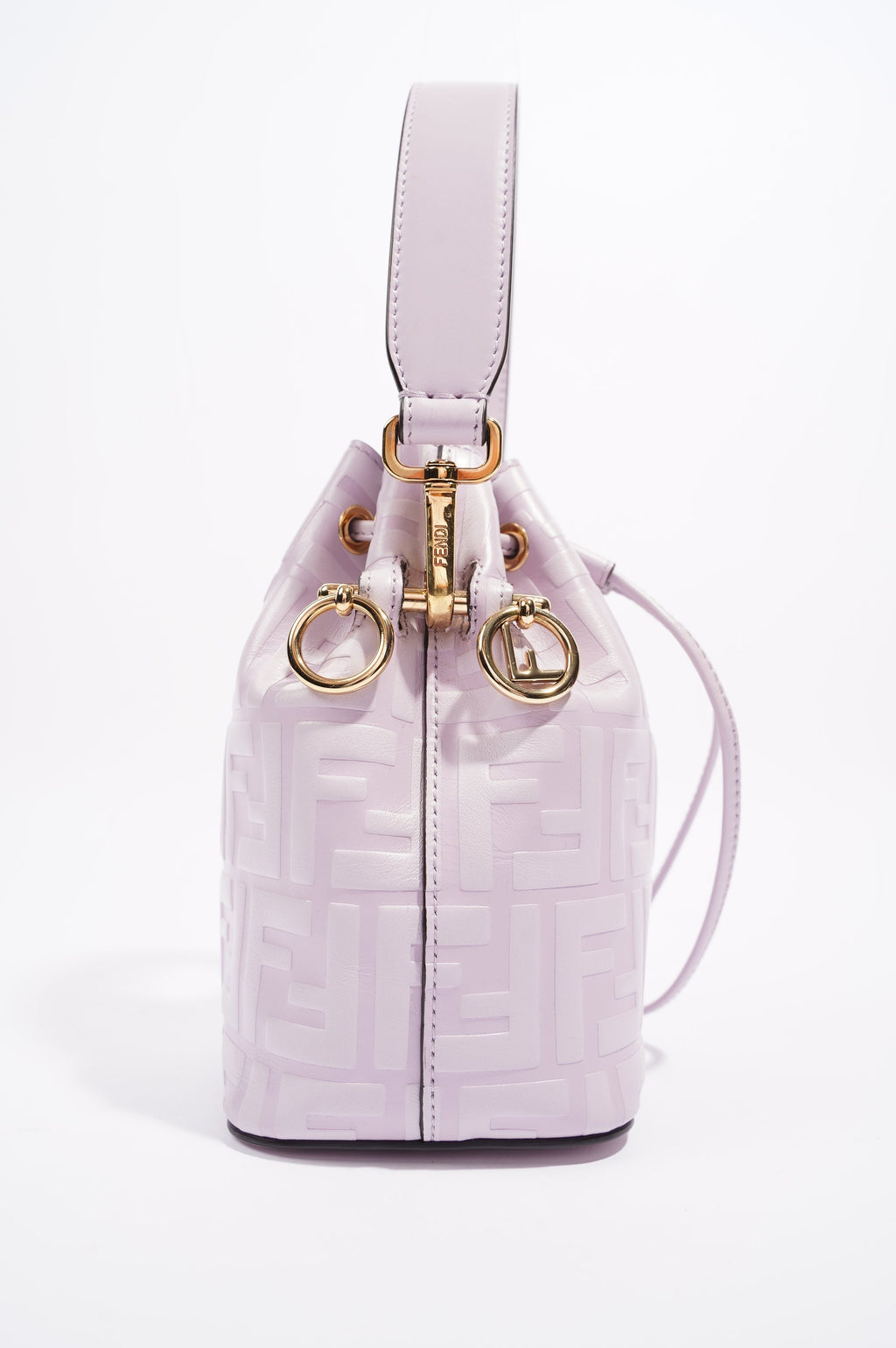 Fendi Womens Mon Tresor Bag Lilac Leather Mini