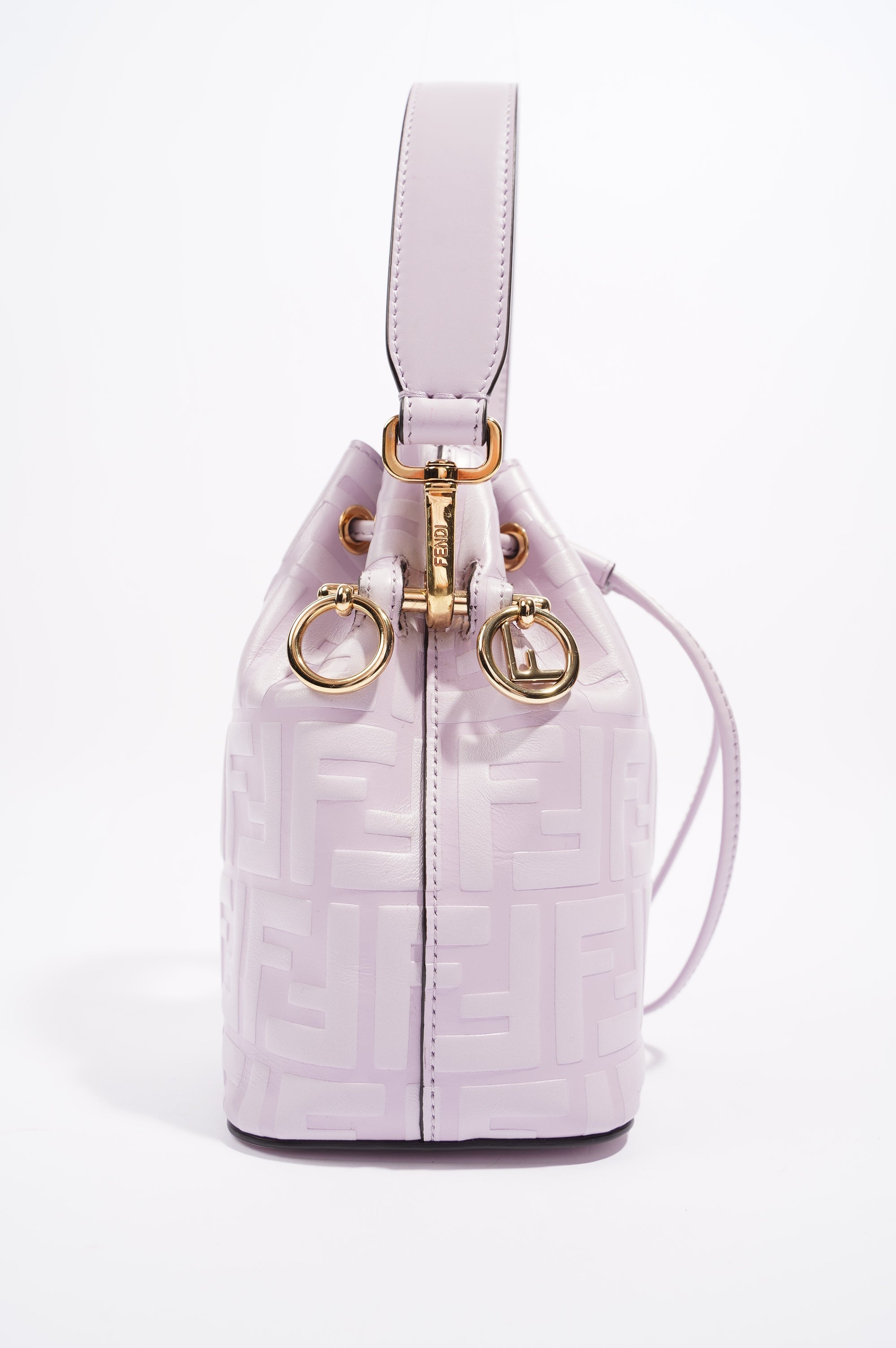Fendi Womens Mon Tresor Bag Lilac Leather Mini
