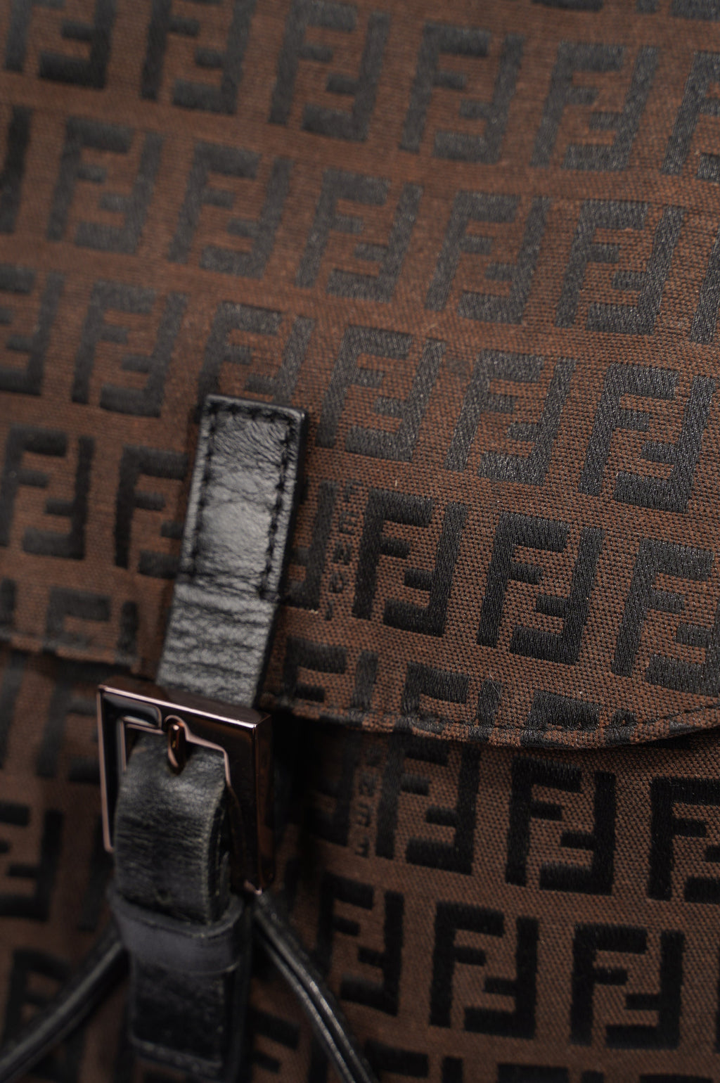 Fendi Womens Zucca Backpack Brown