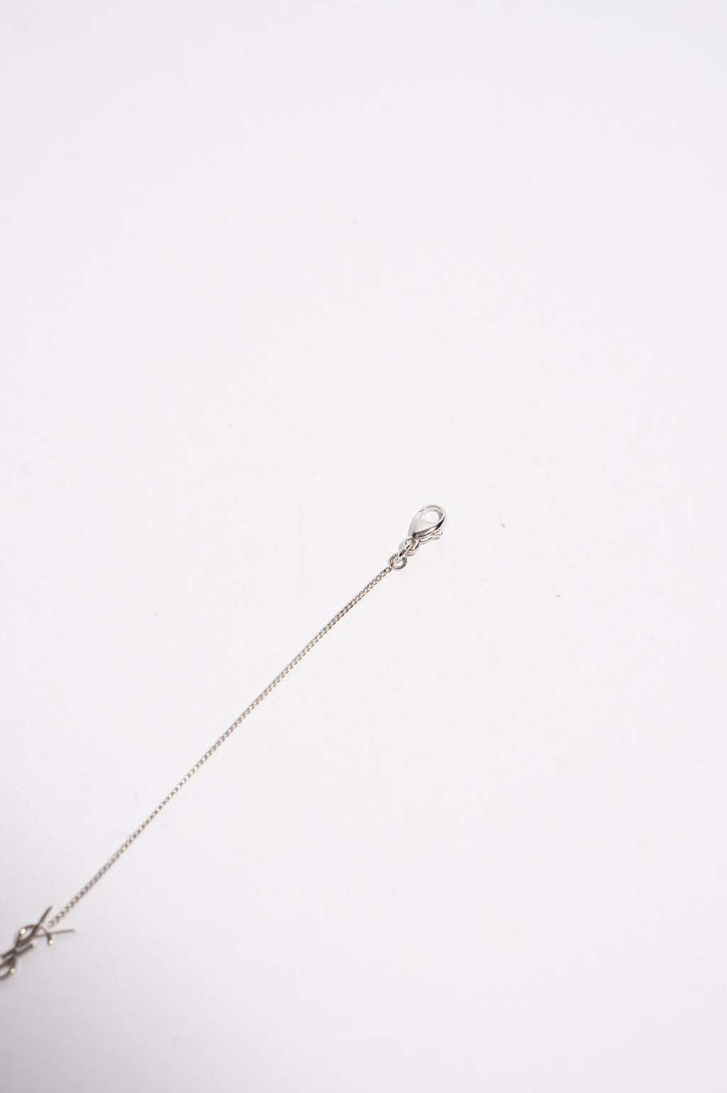 Saint Laurent Womens YSL Chain Bracelet Silver