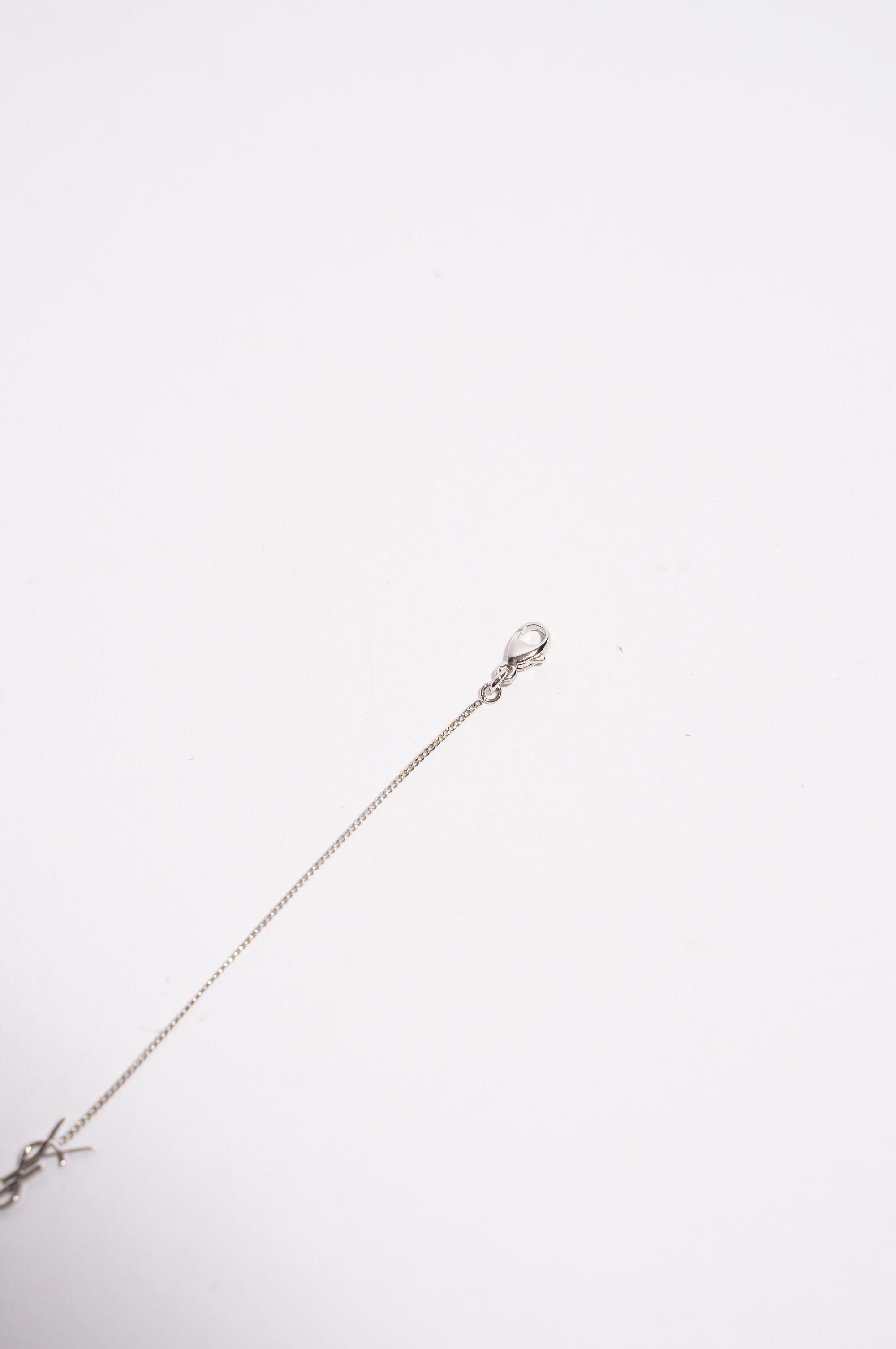 Saint Laurent Womens YSL Chain Bracelet Silver