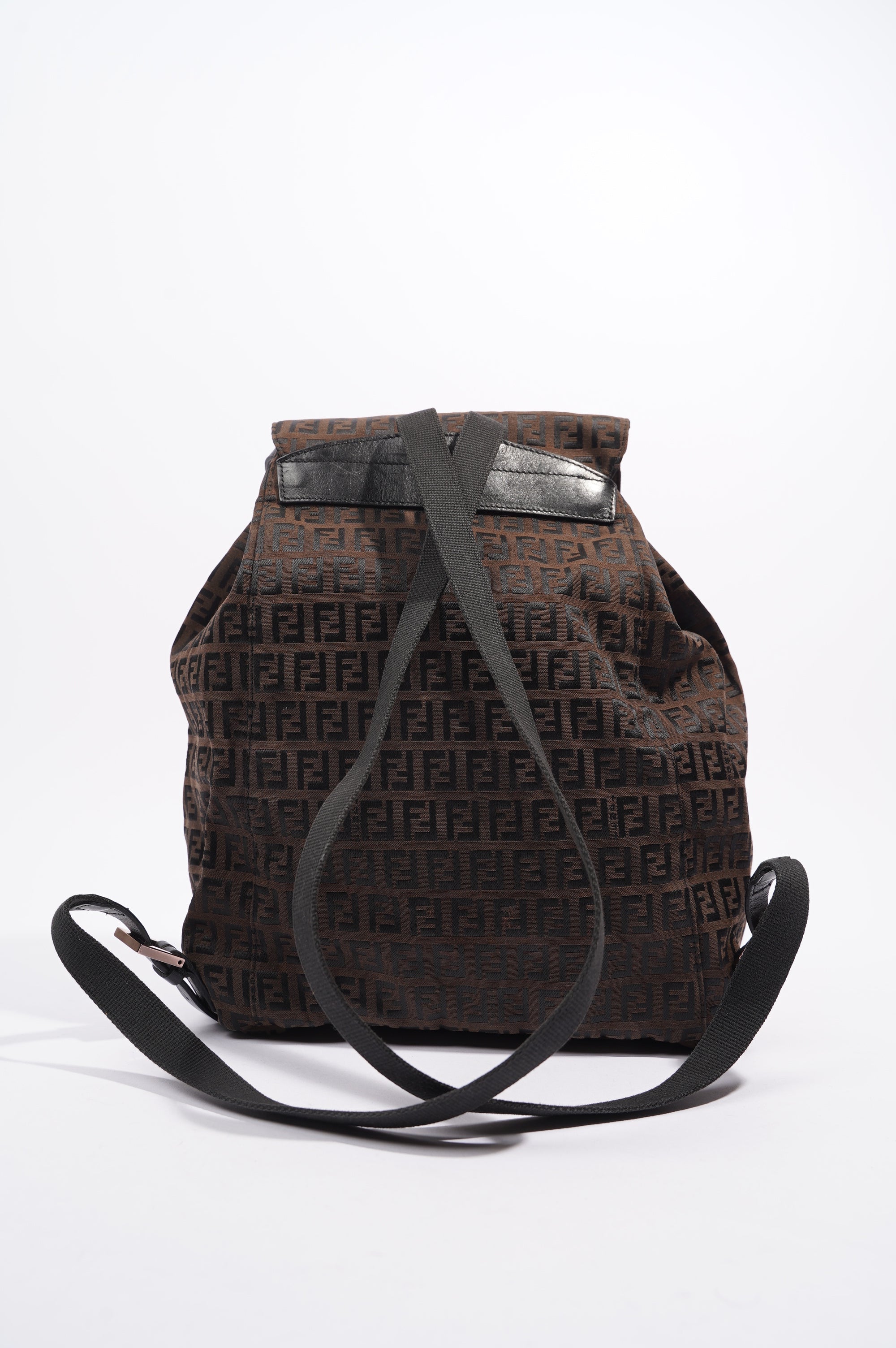 Fendi Womens Zucca Backpack Brown