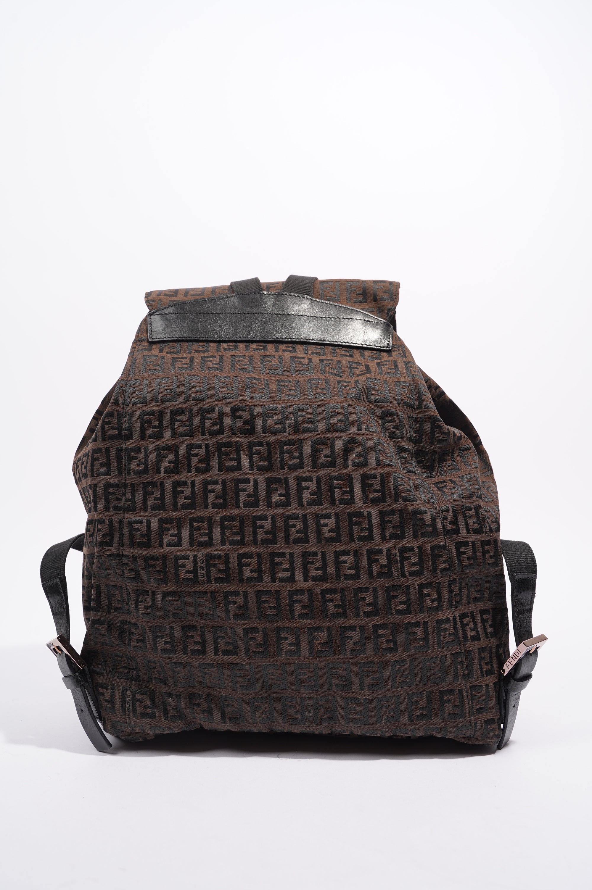 Fendi Womens Zucca Backpack Brown