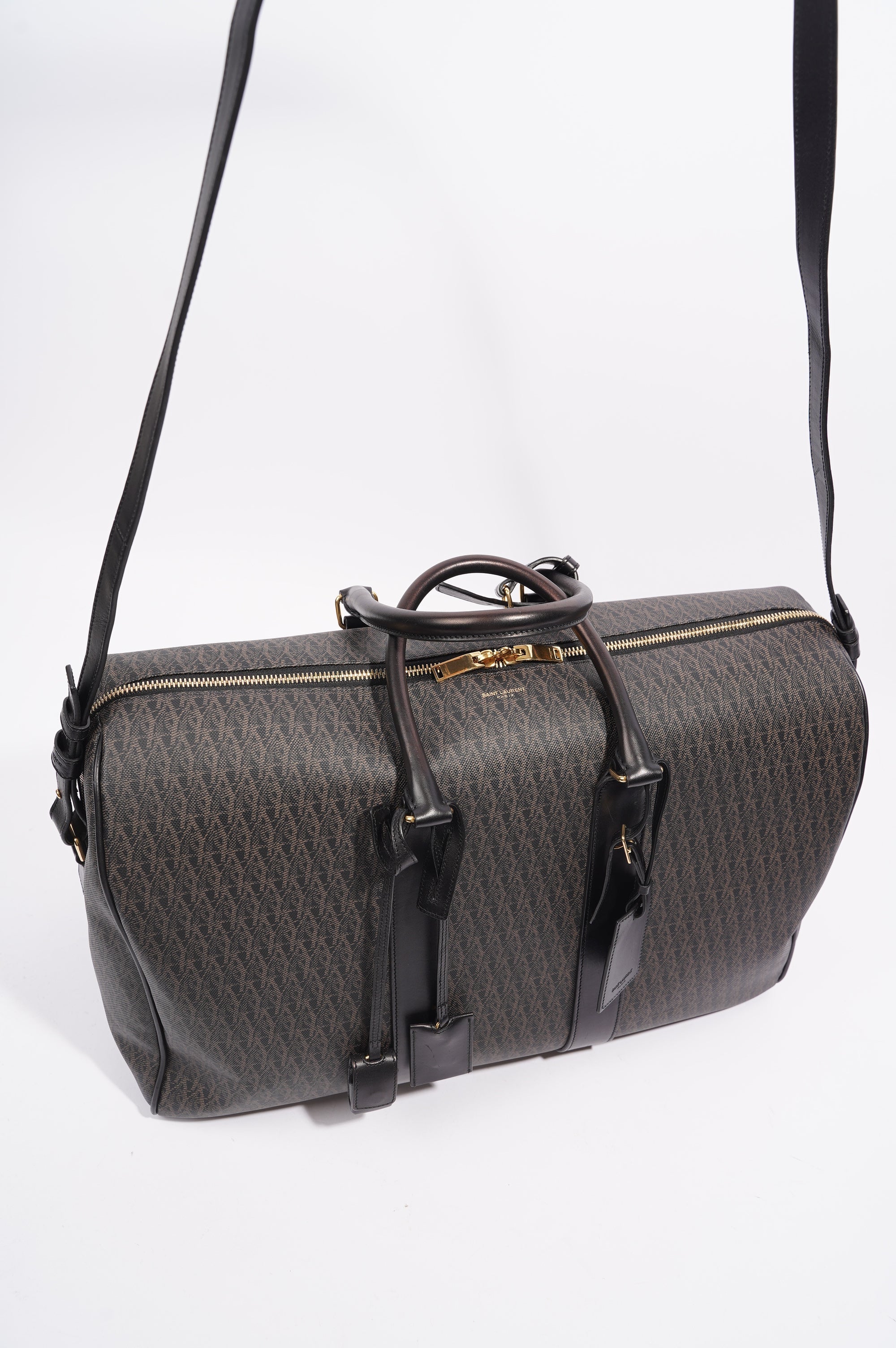 Saint Laurent Womens 12 Duffle Bag Monogram Canvas