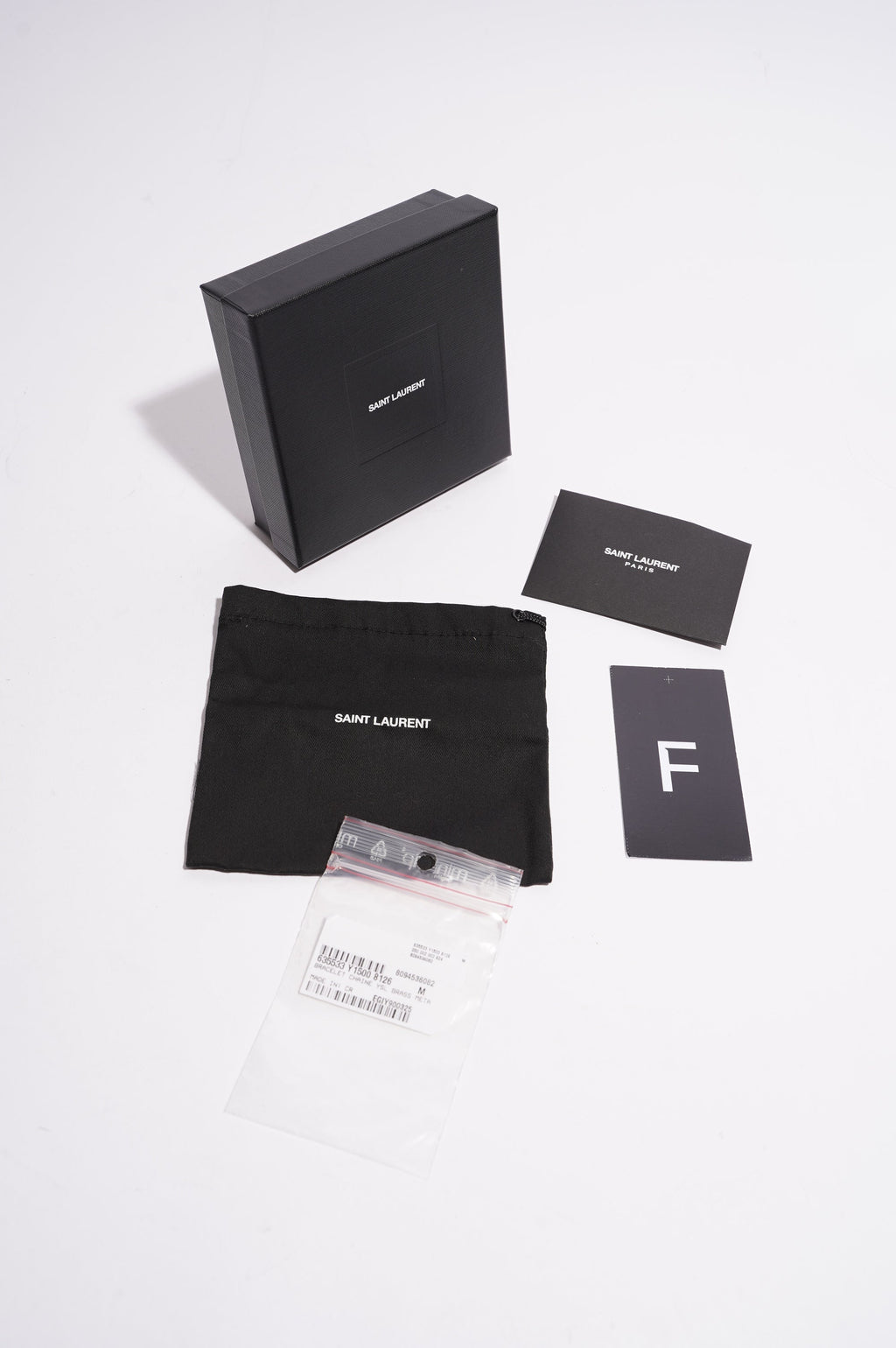 Saint Laurent Womens YSL Chain Bracelet Silver