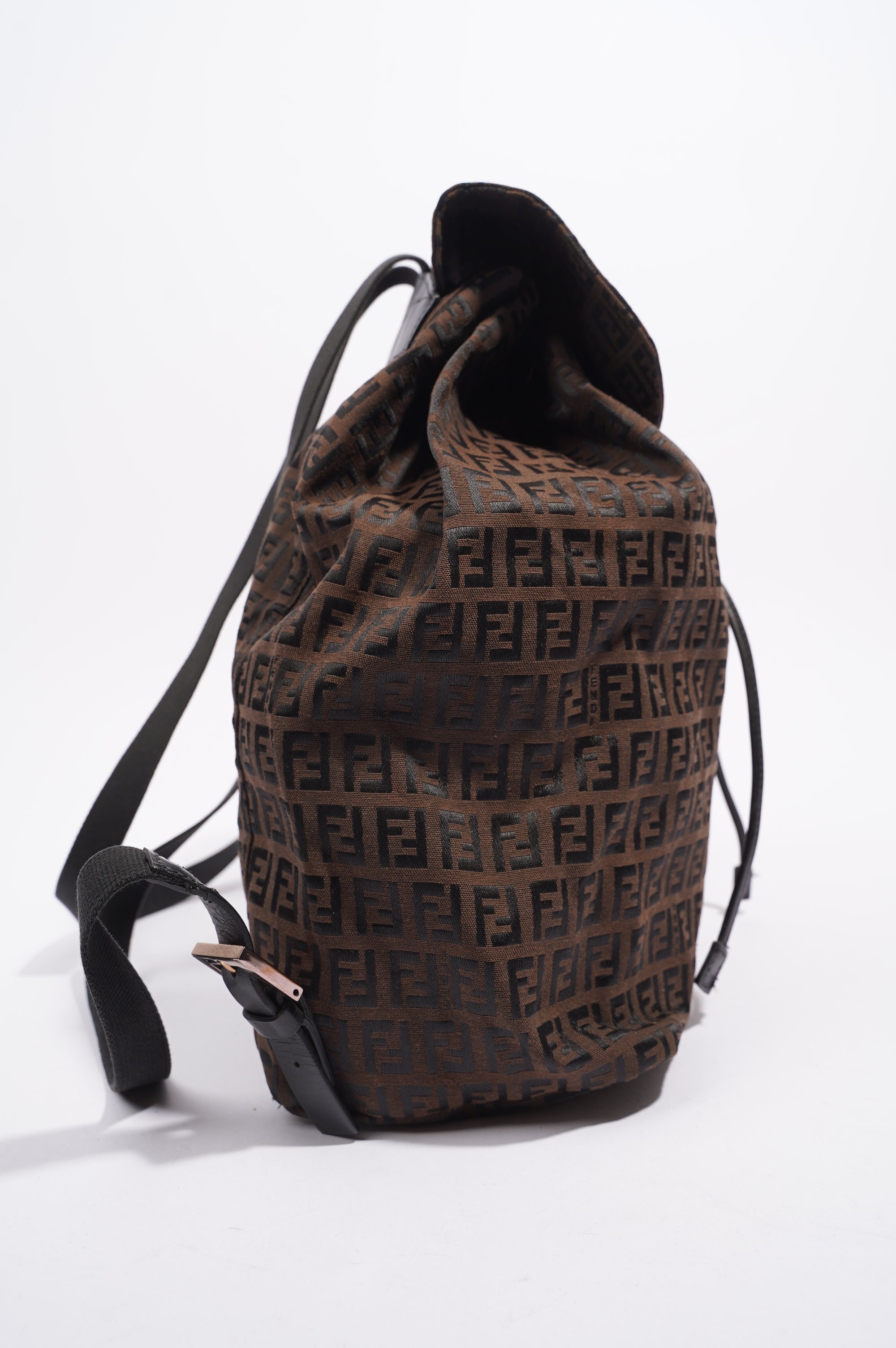 Fendi Womens Zucca Backpack Brown