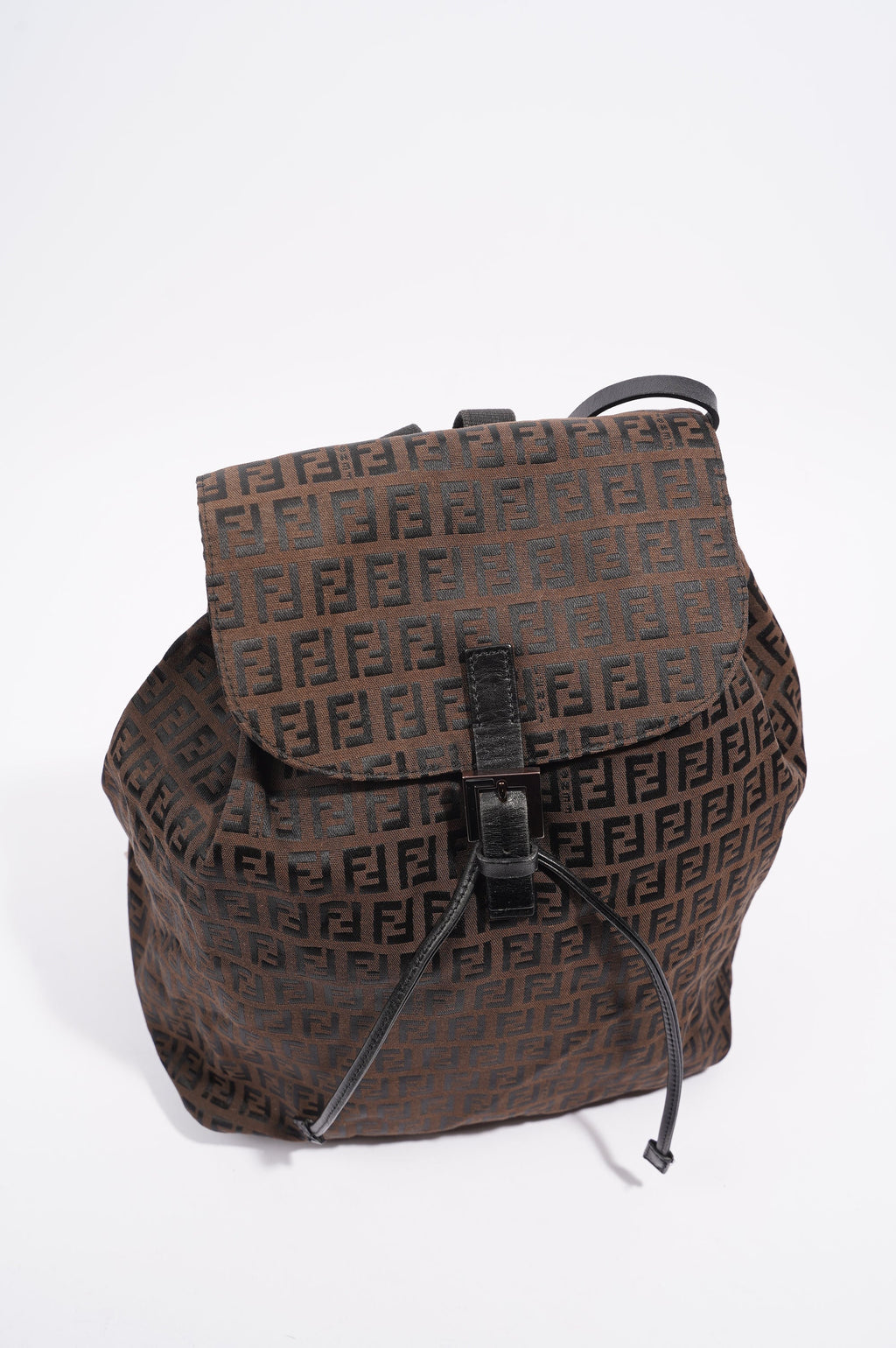 Fendi Womens Zucca Backpack Brown
