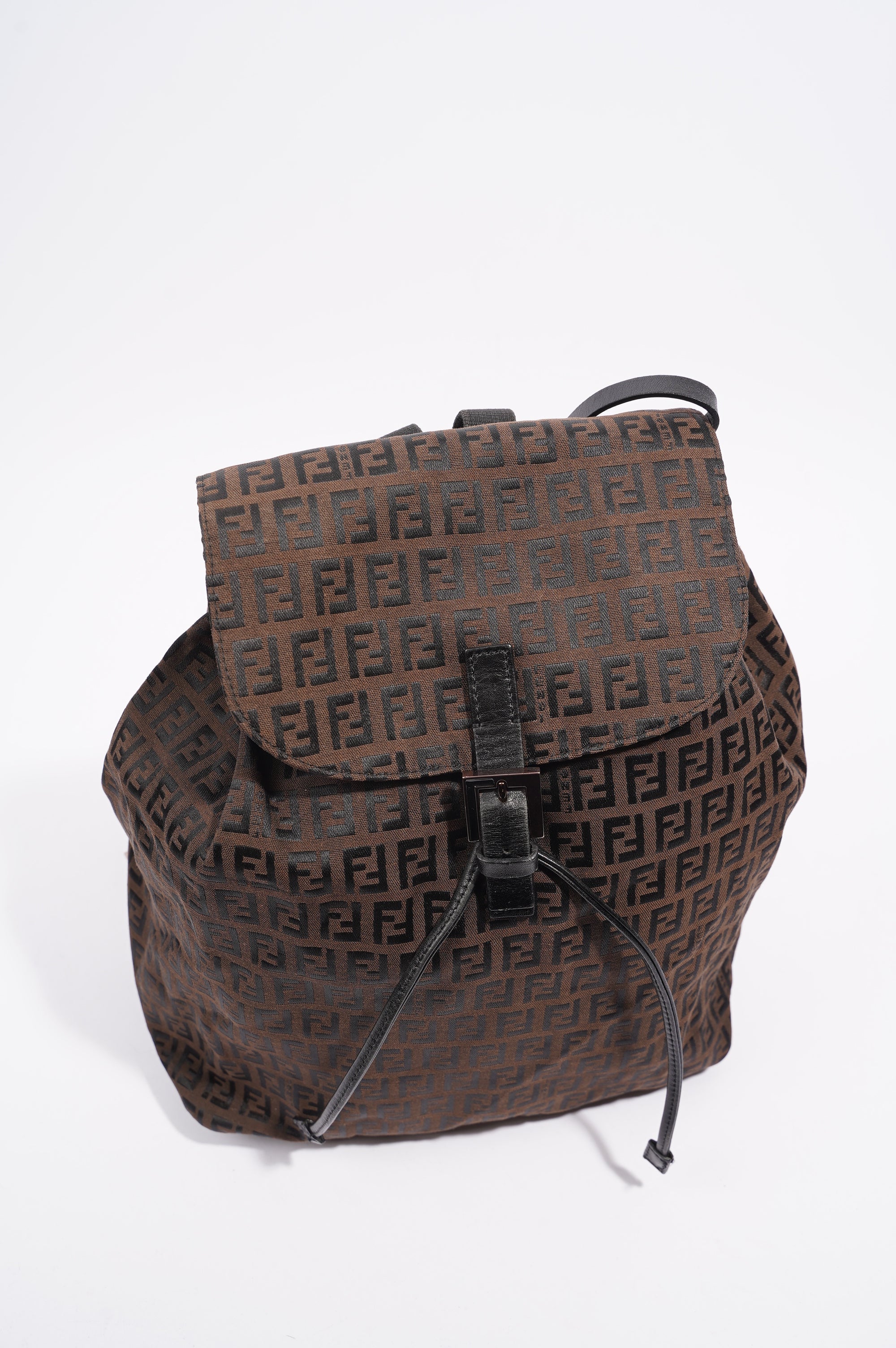 Fendi Womens Zucca Backpack Brown