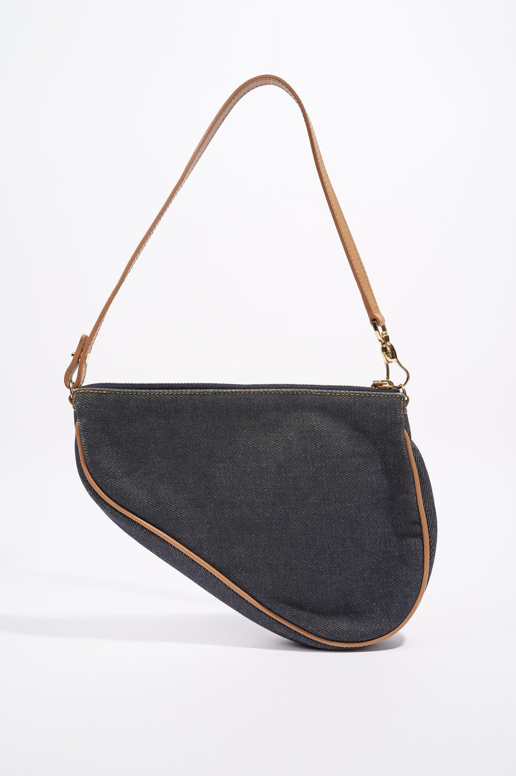 Christian Dior Saddle Bag Denim Indigo Mini