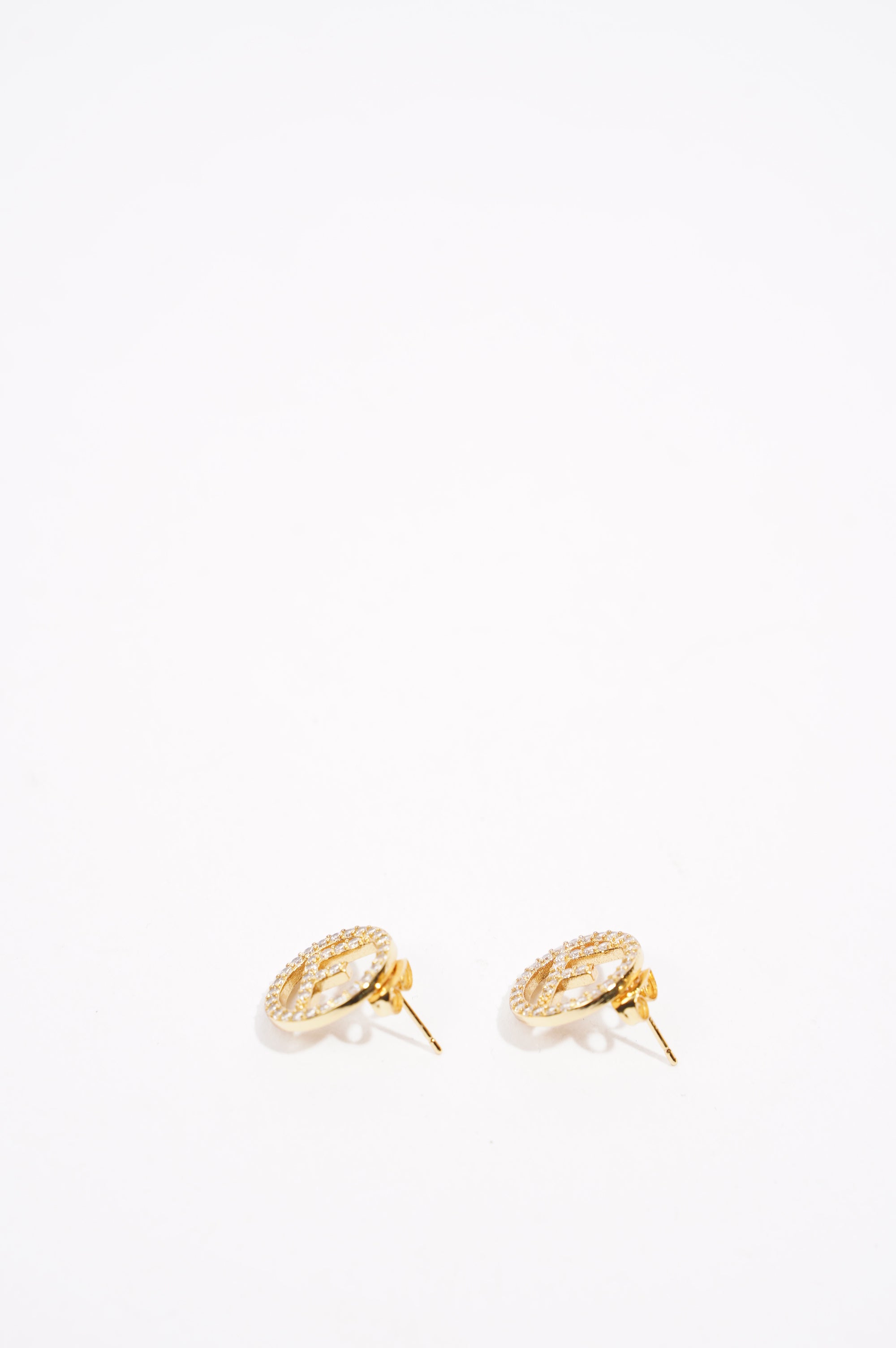Fendi Womens F Is Fendi Earrings Gold