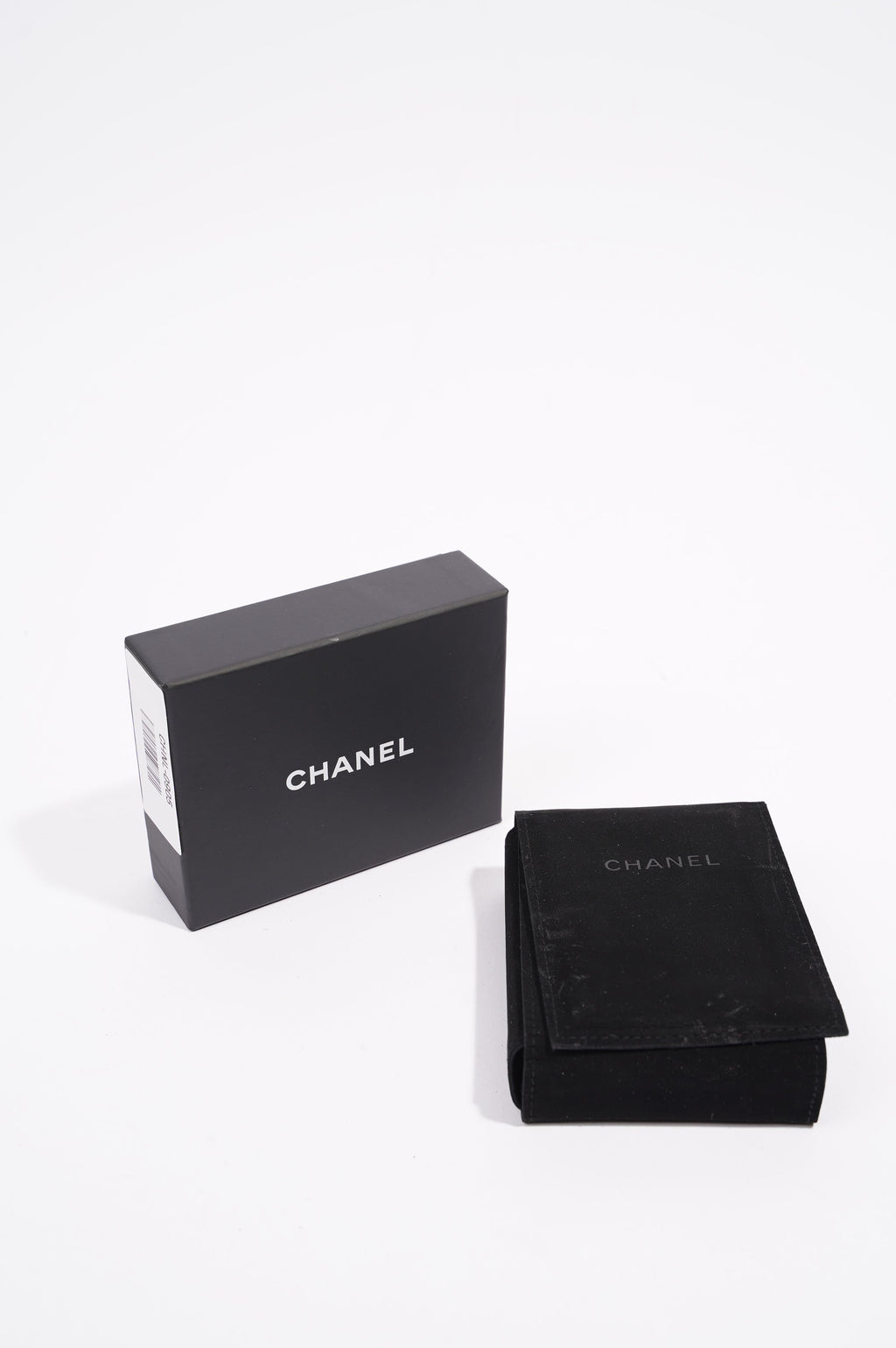 Chanel Womens CC Drop Earrings Silver