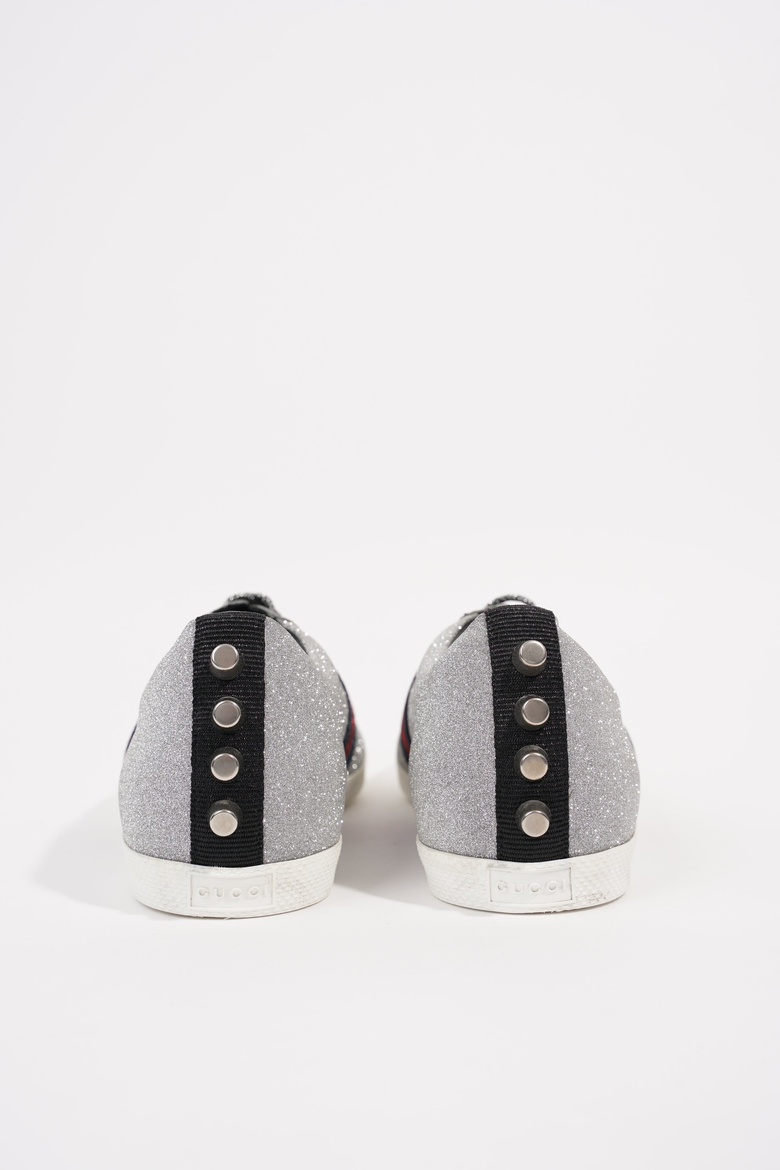 Gucci Womens Bambi Sneaker Silver Glitter EU 38 / UK 5