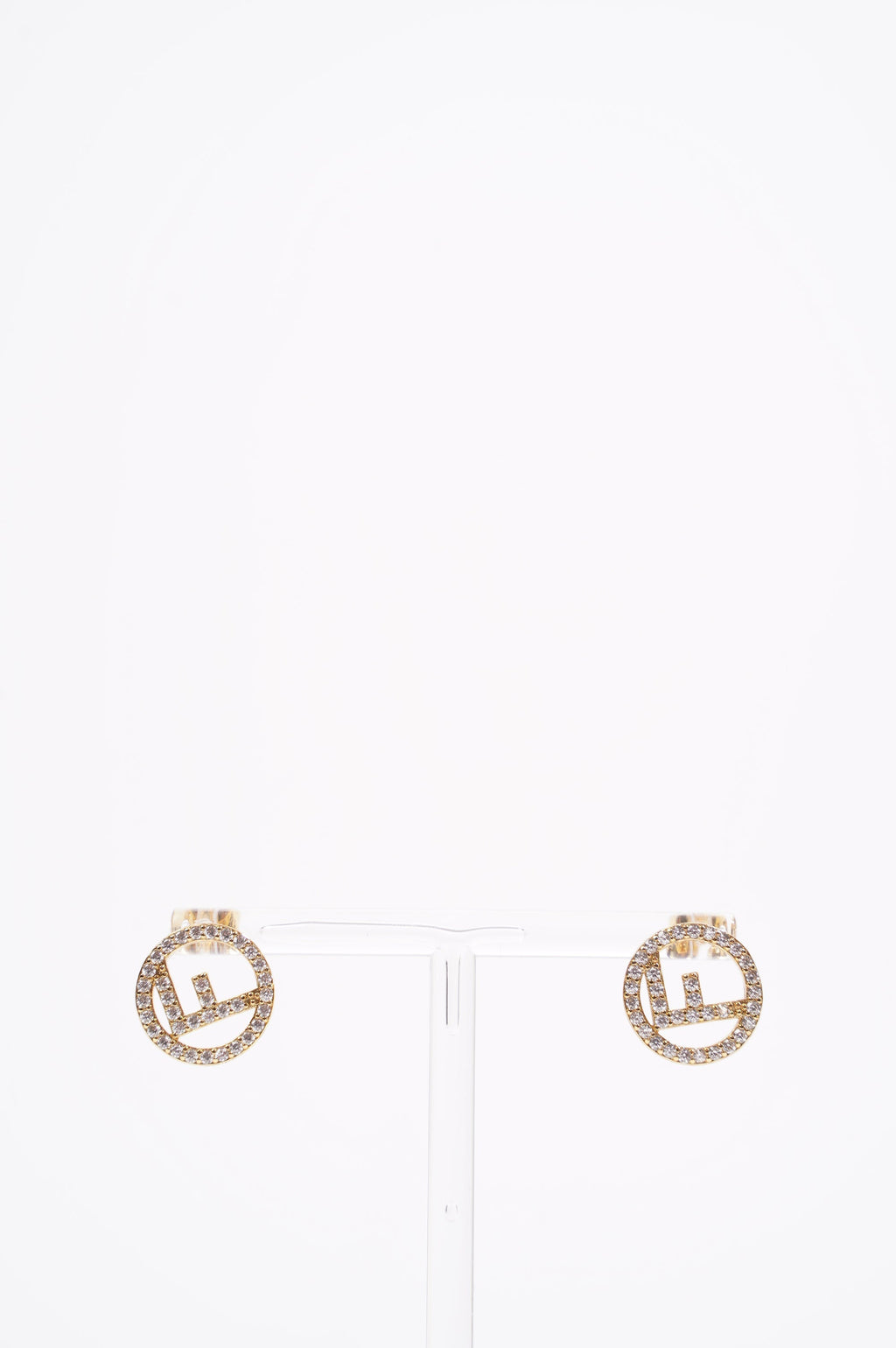 Fendi Womens F Is Fendi Earrings Gold