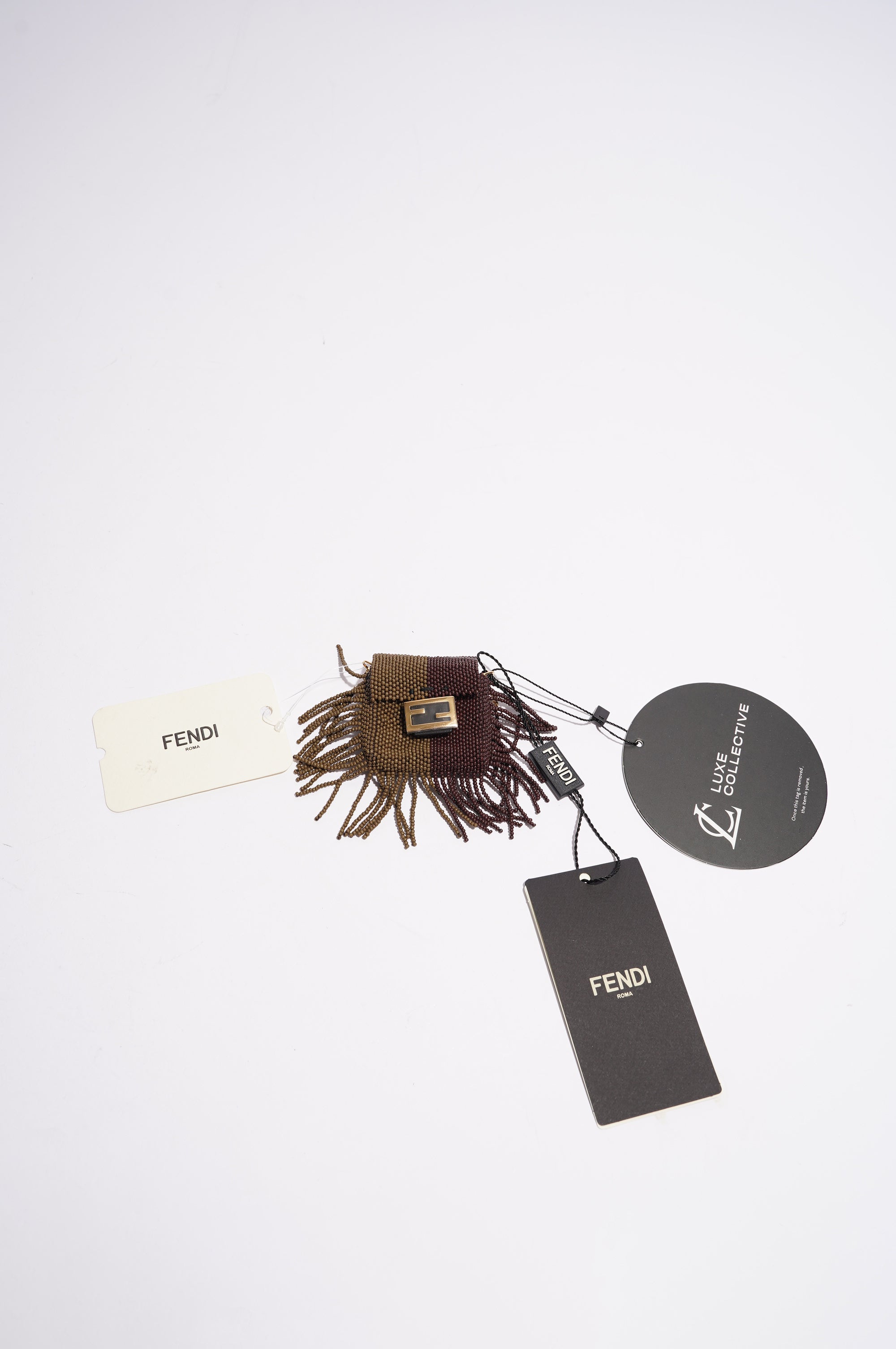 Fendi Pico Baguette Dark Brown / Soft Gold Mini