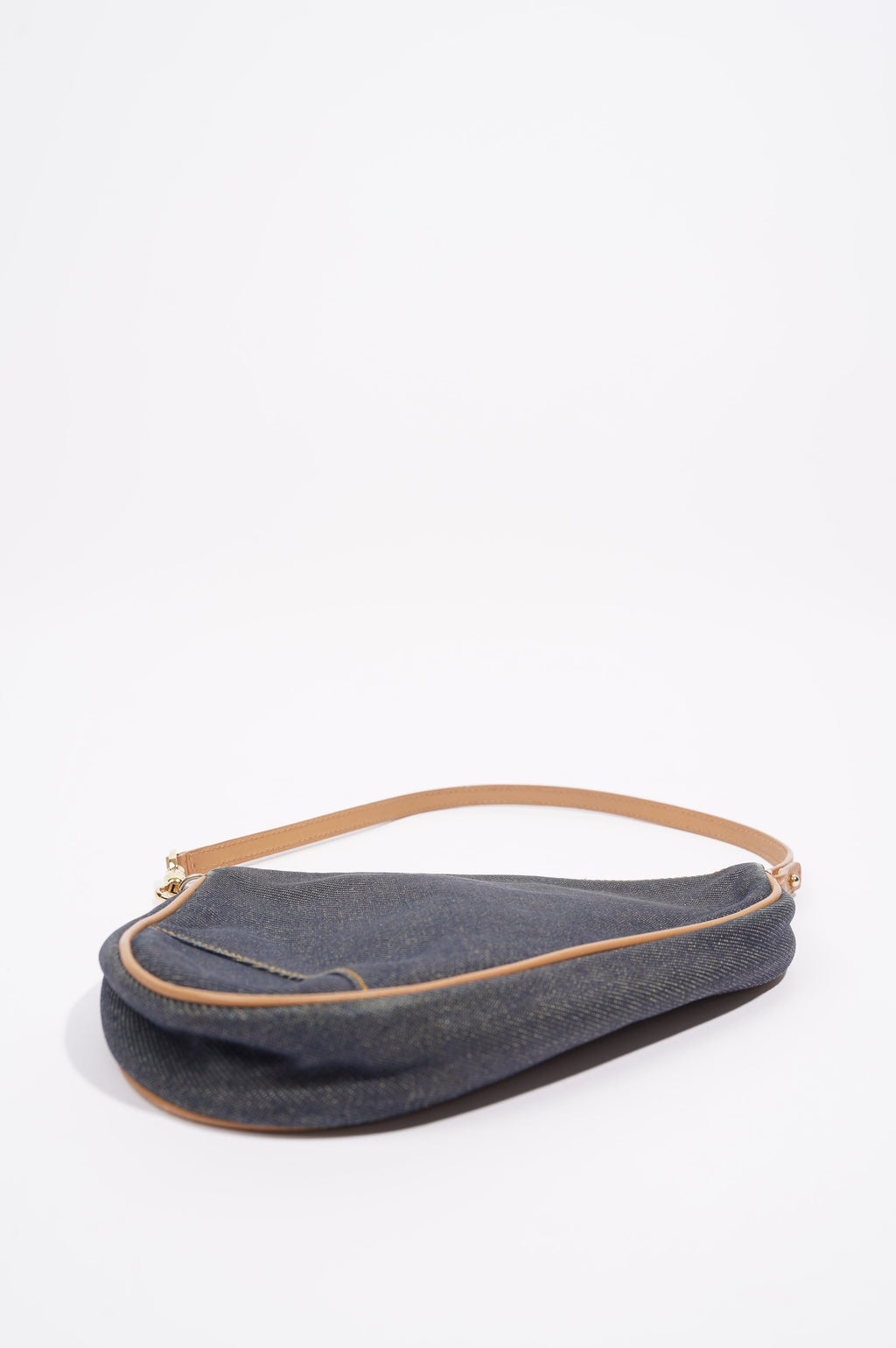 Christian Dior Saddle Bag Denim Indigo Mini