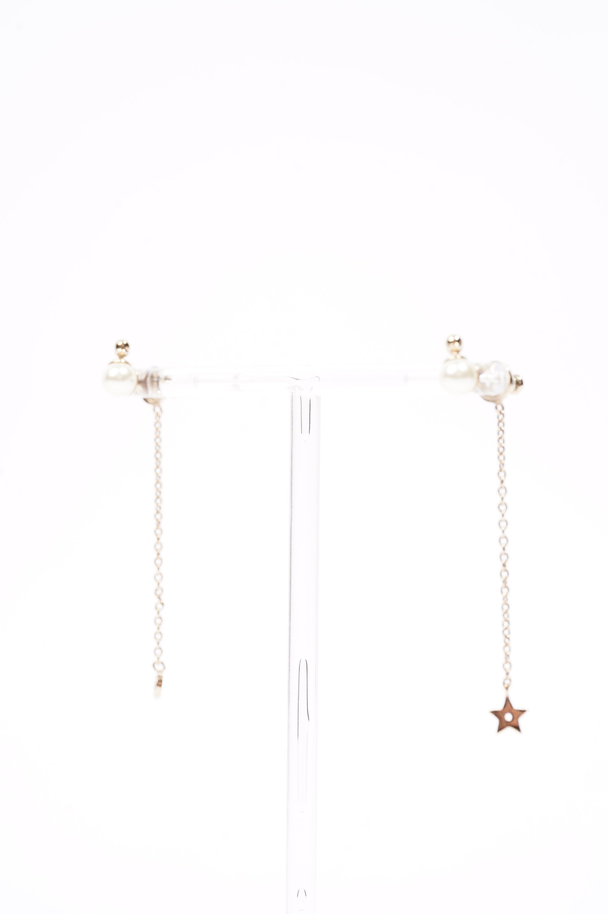 Christian Dior Womens Tribales Earrings Gold / Pearl