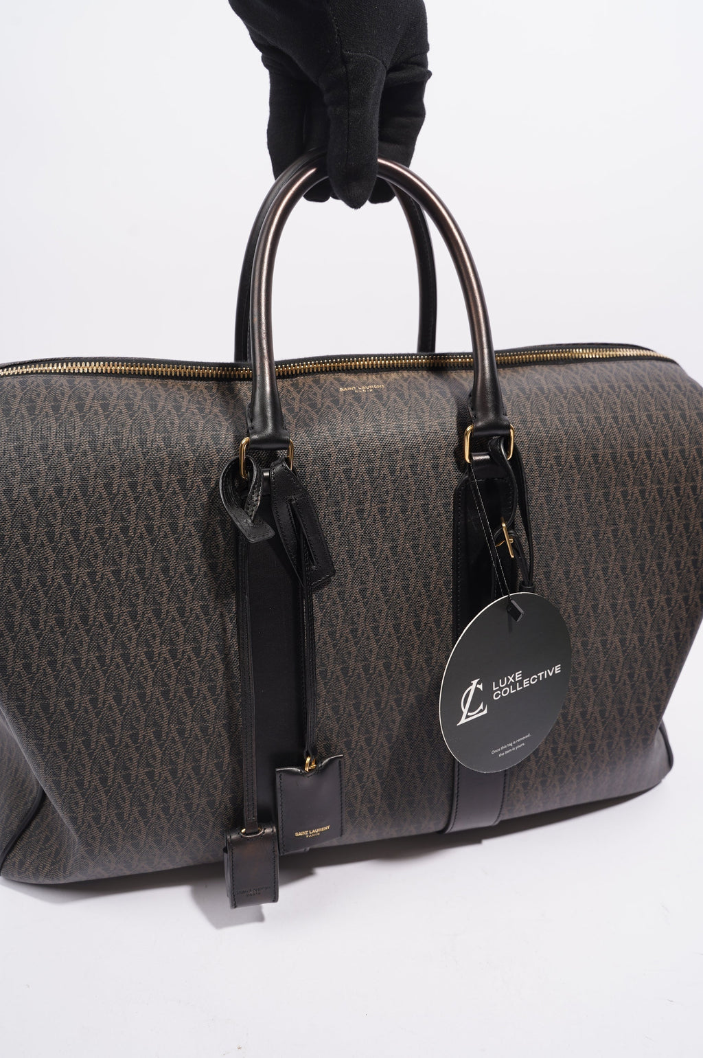 Saint Laurent Womens 12 Duffle Bag Monogram Canvas