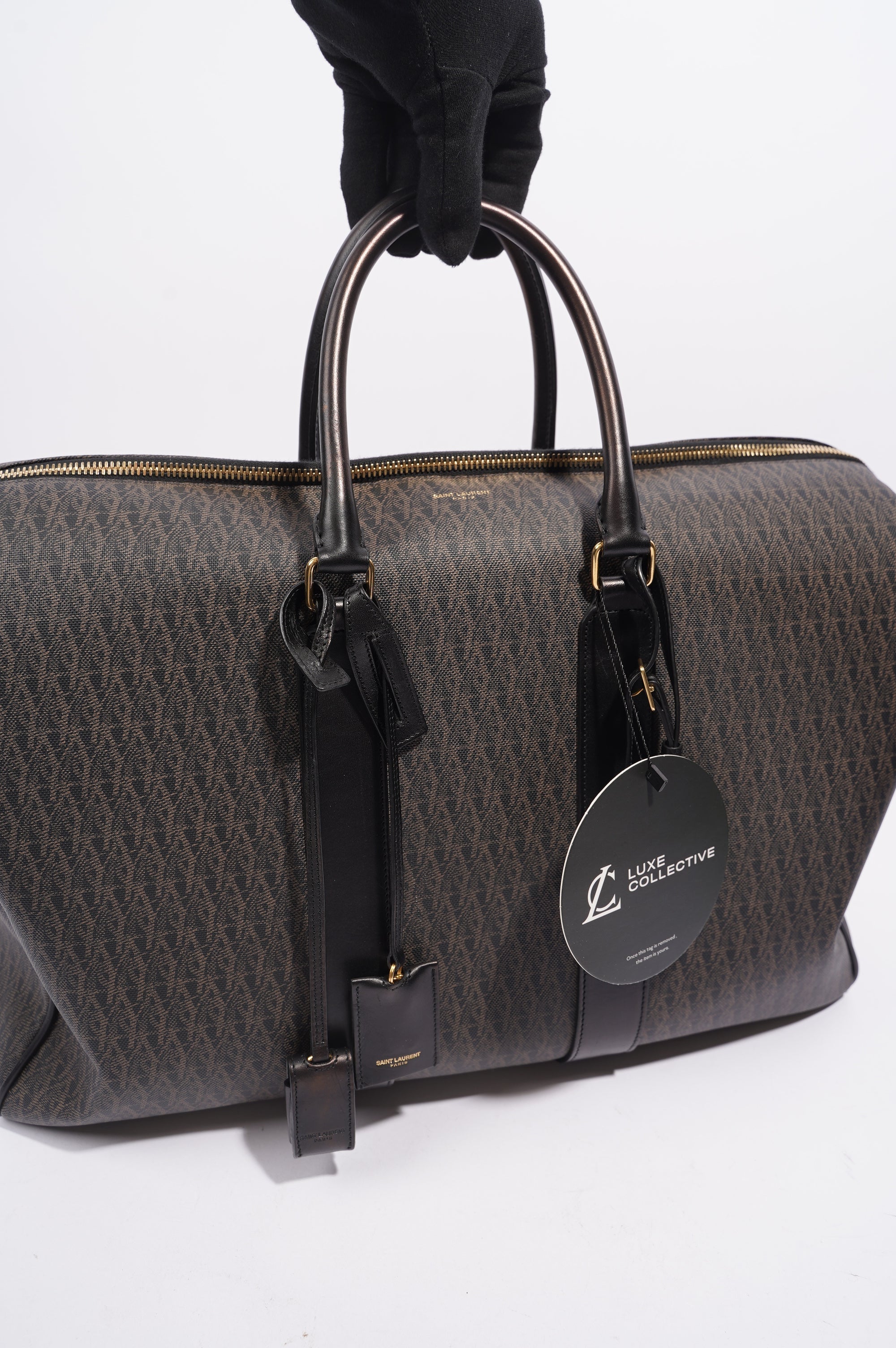 Saint Laurent Womens 12 Duffle Bag Monogram Canvas