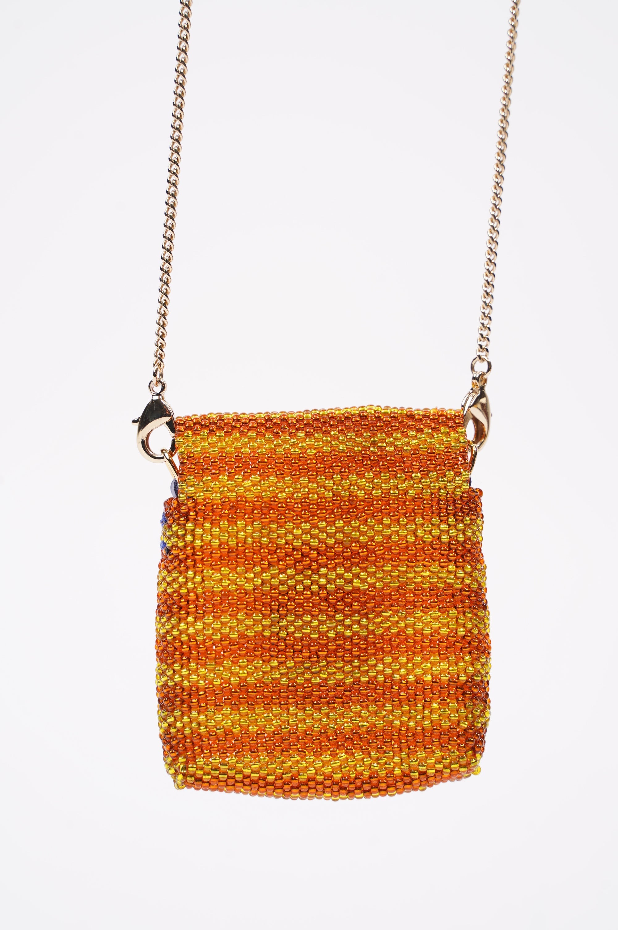Fendi Womens Pico Baguette Charm Beads Orange / Yellow