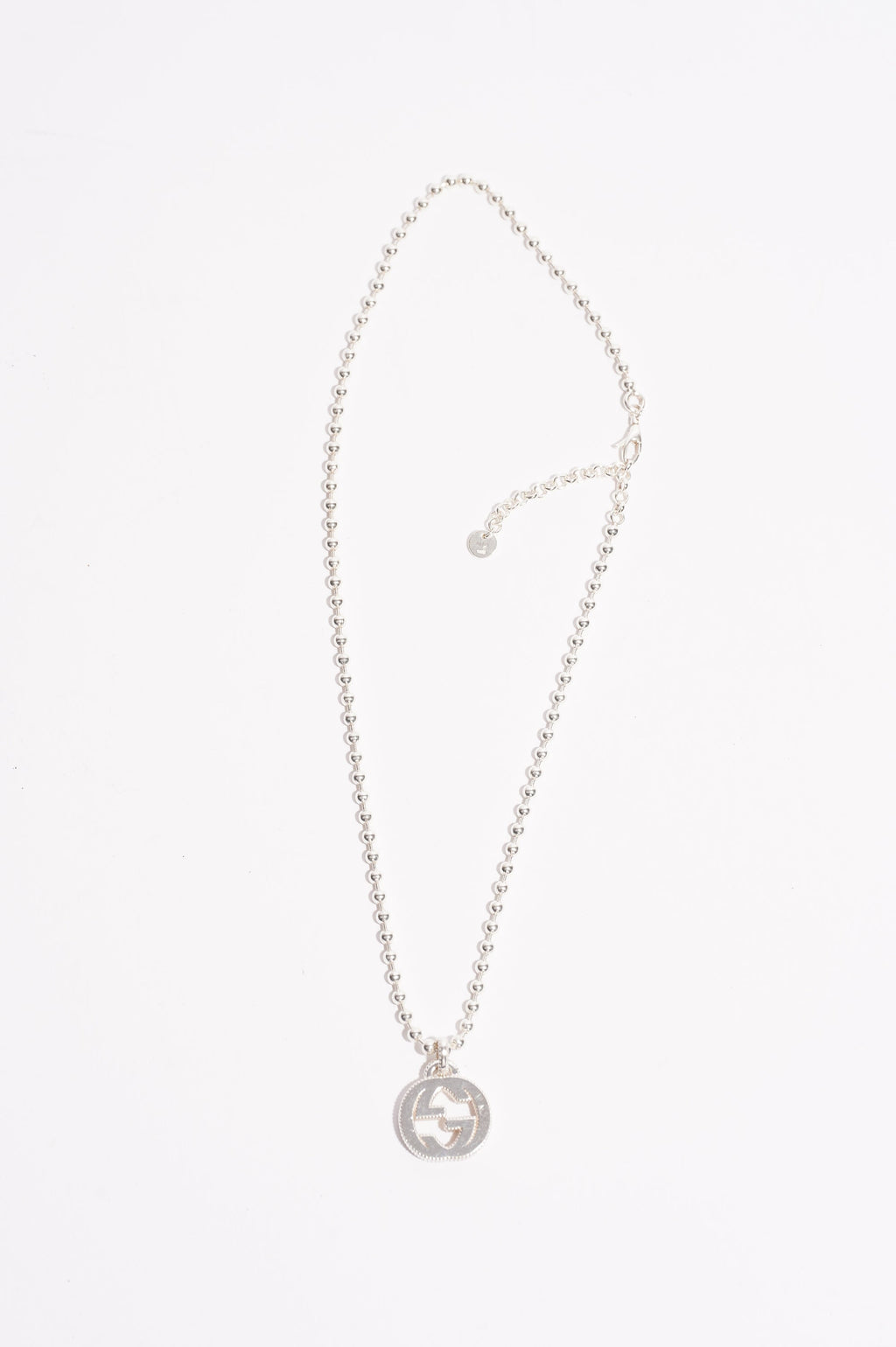 Gucci Womens Interlocking G Pendant Sterling Silver