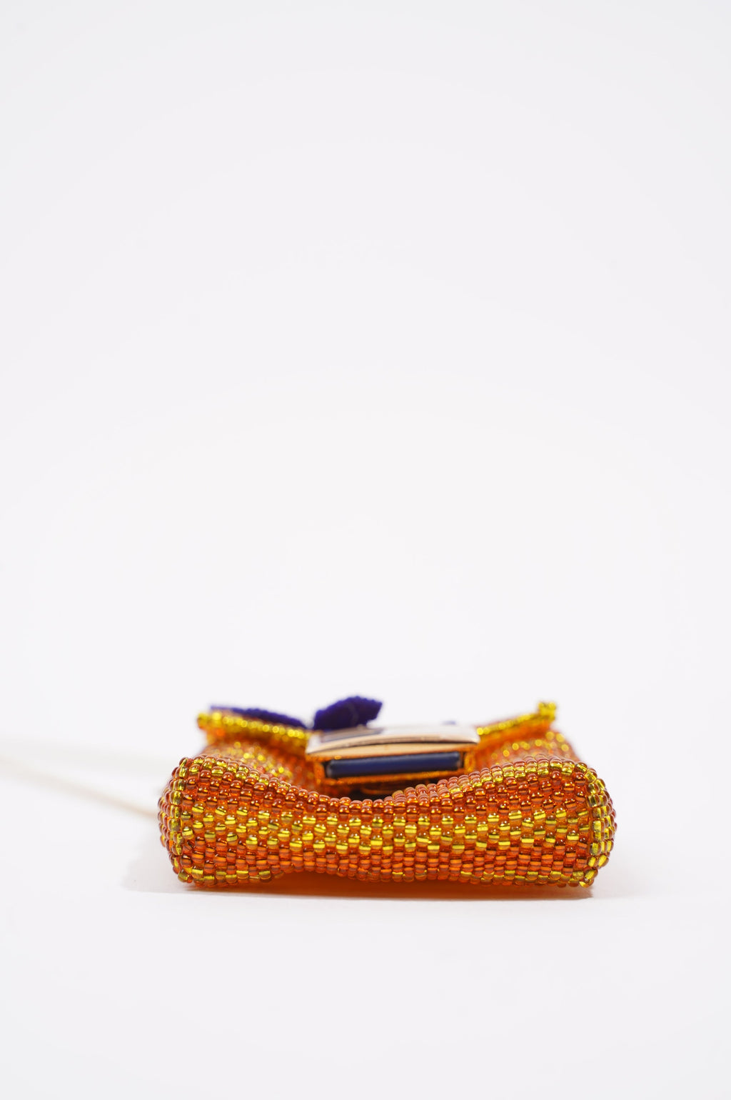 Fendi Womens Pico Baguette Charm Beads Orange / Yellow