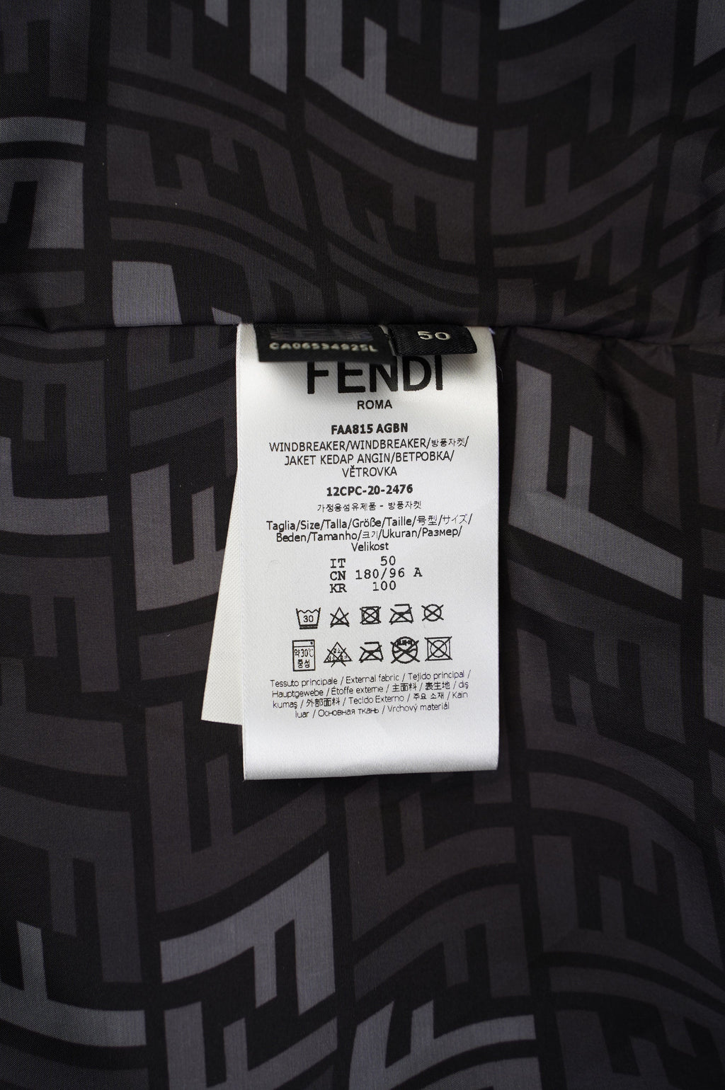 Fendi Mens Removable Sleeves bomber Jacket IT 50 / UK L
