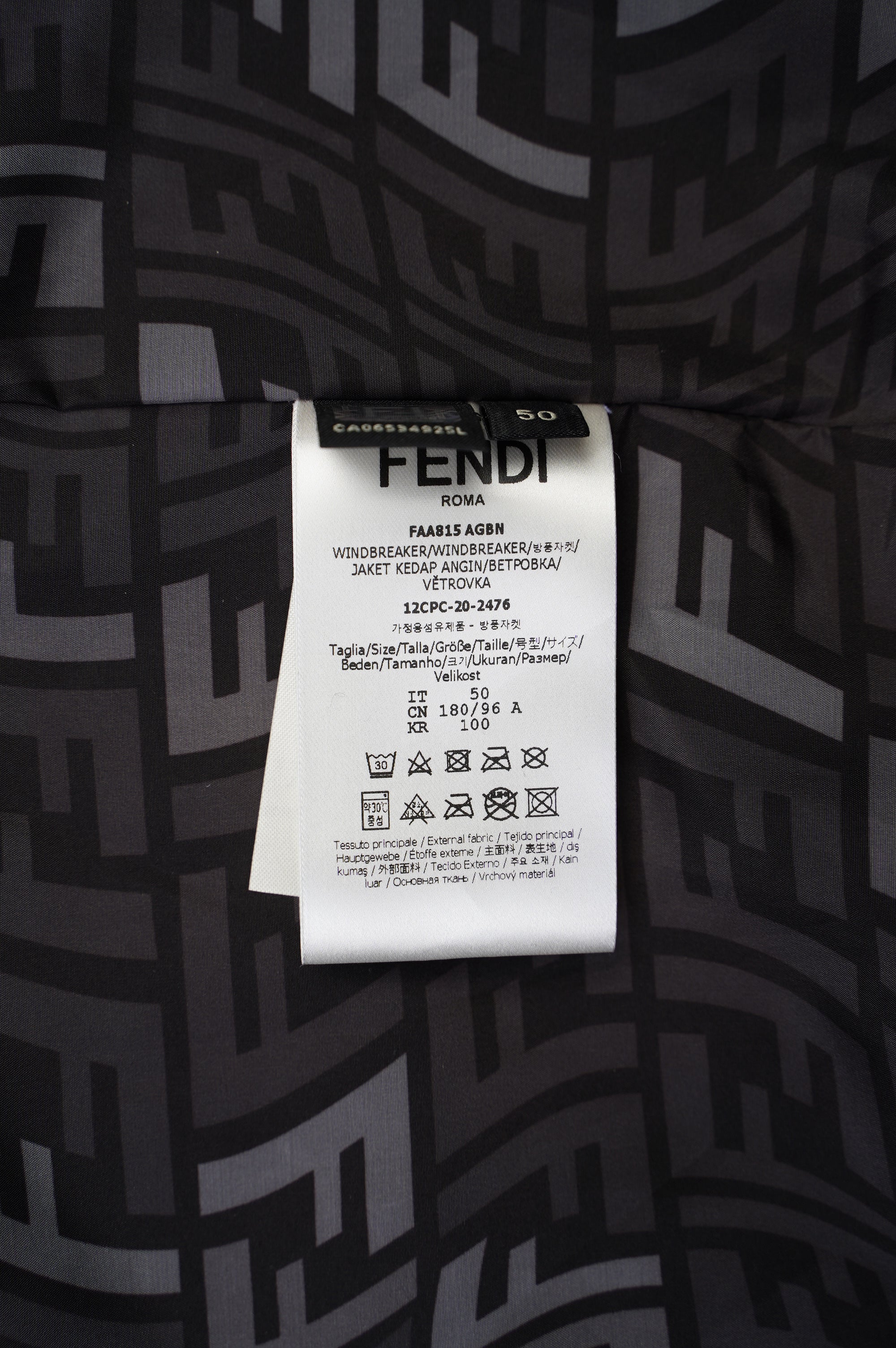 Fendi Mens Removable Sleeves bomber Jacket IT 50 / UK L